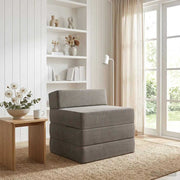 Sofa na razvlačenje Svjetlosiva 200 x 70 x 15 cm