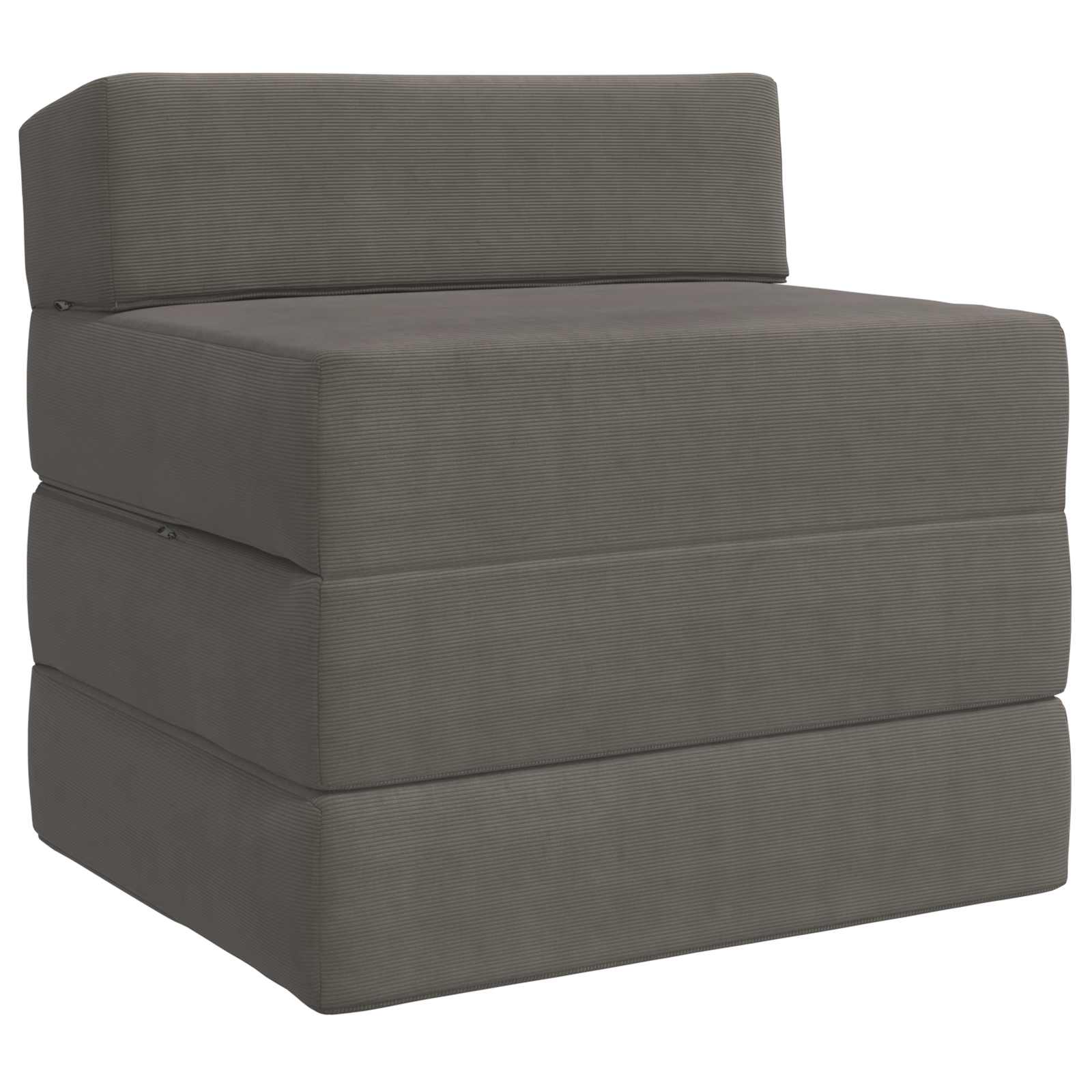 Sofa na razvlačenje Svjetlosiva 200 x 70 x 15 cm