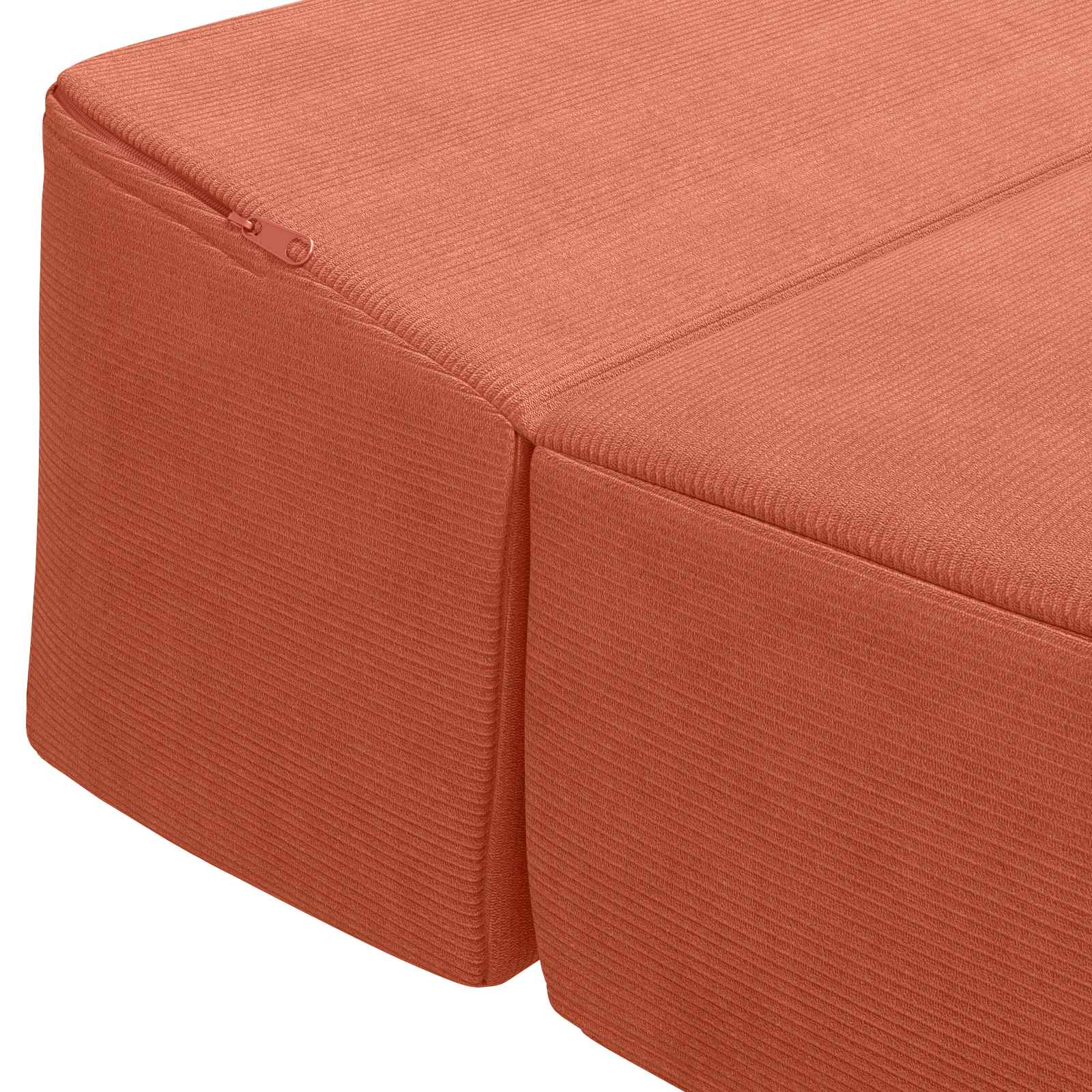 Sofa na razvlačenje Crvena narančasta 200 x 70 x 15 cm