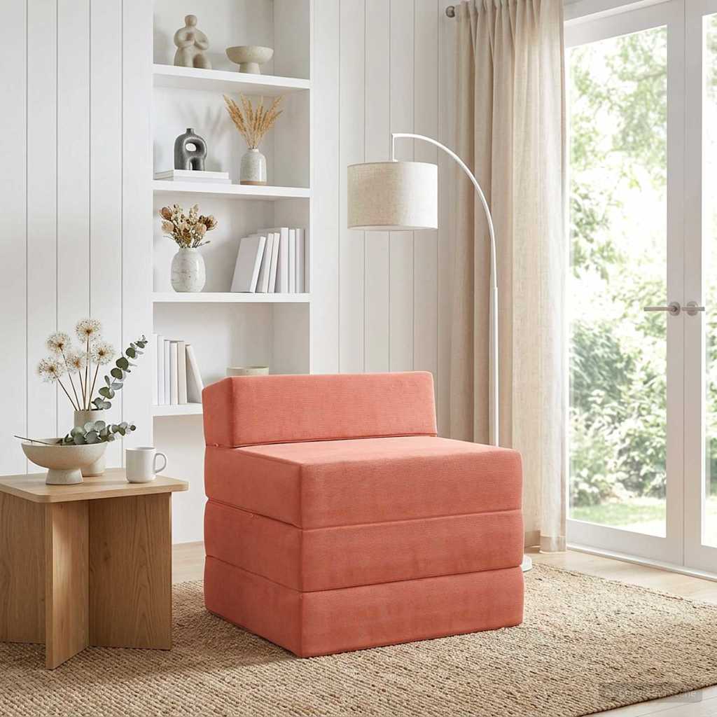 Sofa na razvlačenje Crvena narančasta 200 x 70 x 10 cm