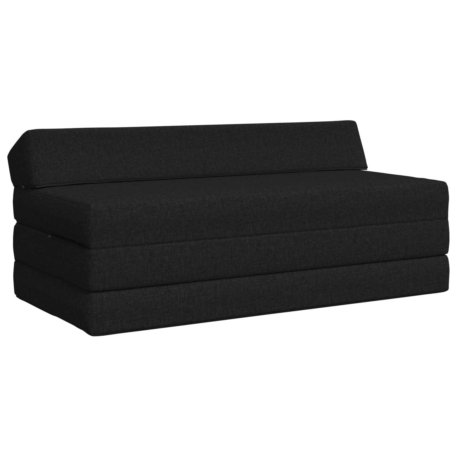 Sofa na razvlačenje Crna 120 x 60 x 49 cm Tkanina
