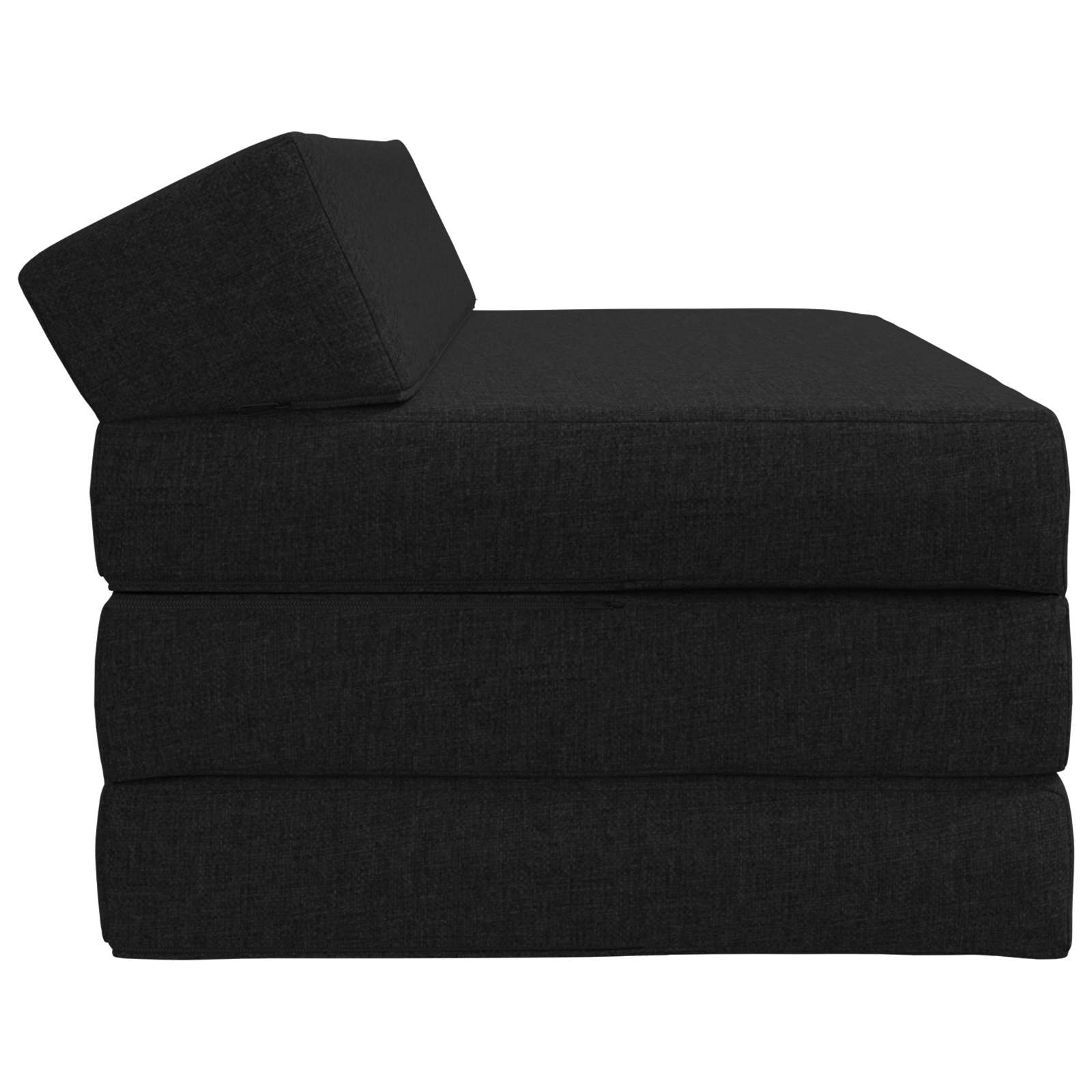 Sofa na razvlačenje Crna 120 x 60 x 49 cm Tkanina