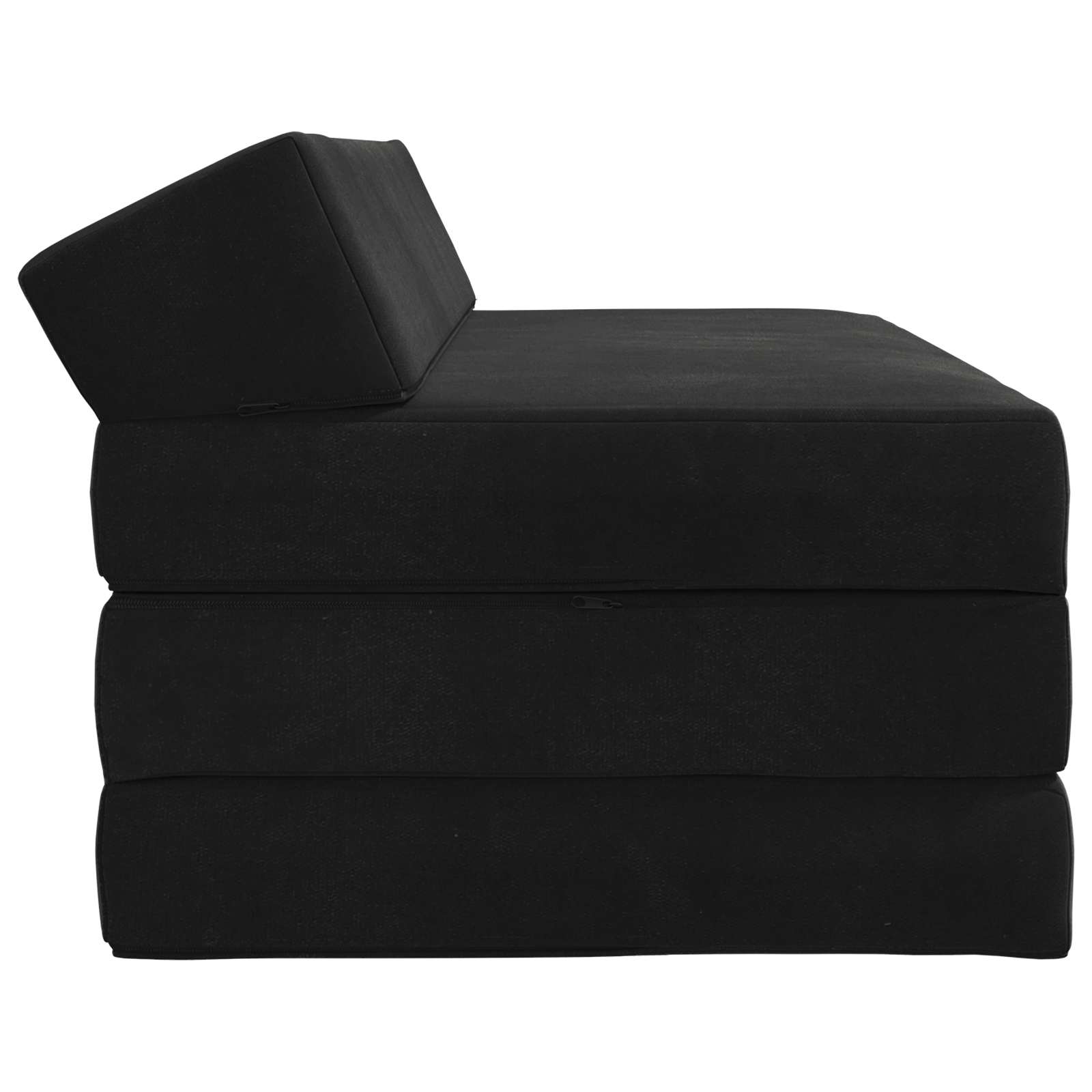 Sofa na razvlačenje Crna 120 x 60 x 49 cm Tkanina