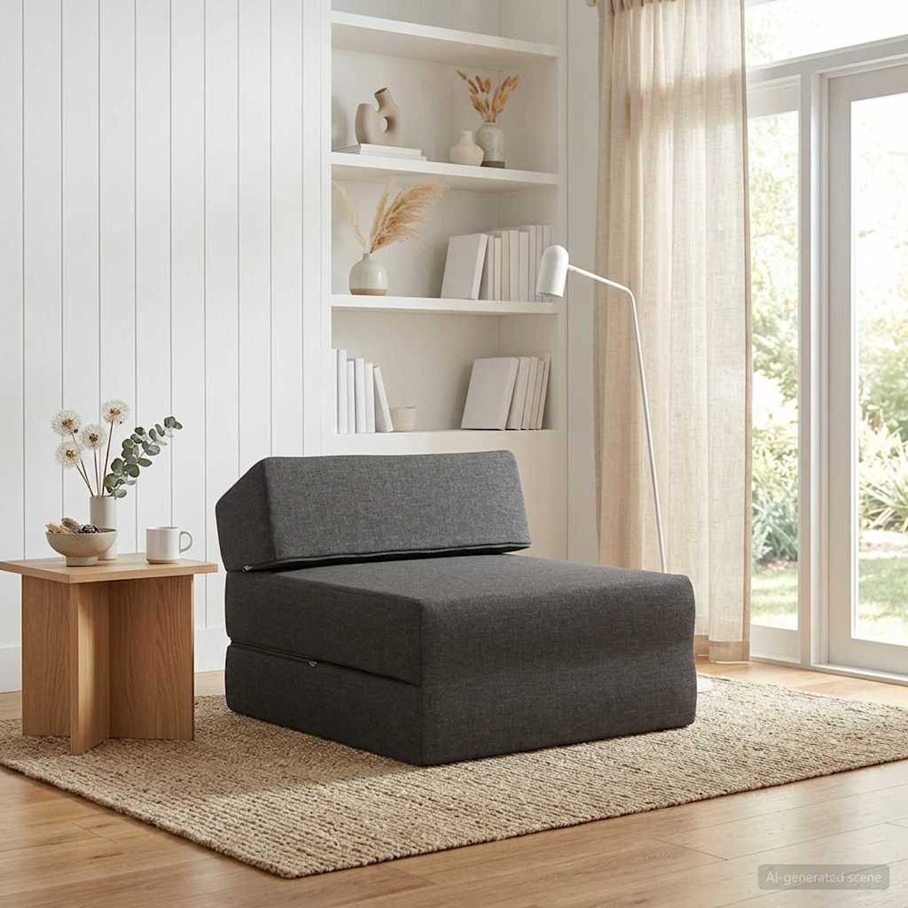 Sofa na razvlačenje Tamnosiva 60 x 70 x 41 cm Tkanina