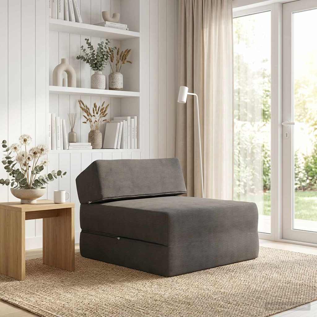 Sofa na razvlačenje Tamnosiva 60 x 70 x 41 cm Tkanina