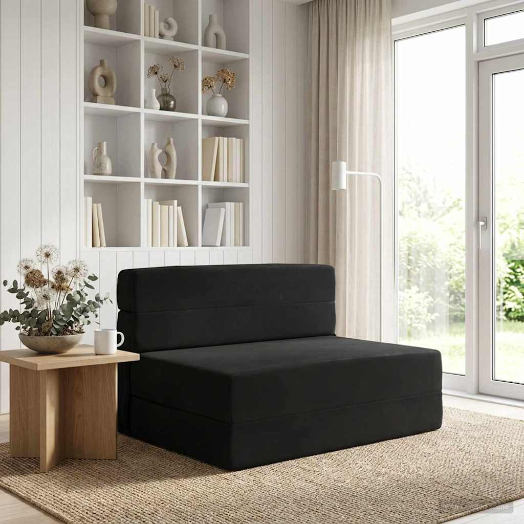 Sofa na razvlačenje Crna 70 x 72 x 60 cm Tkanina
