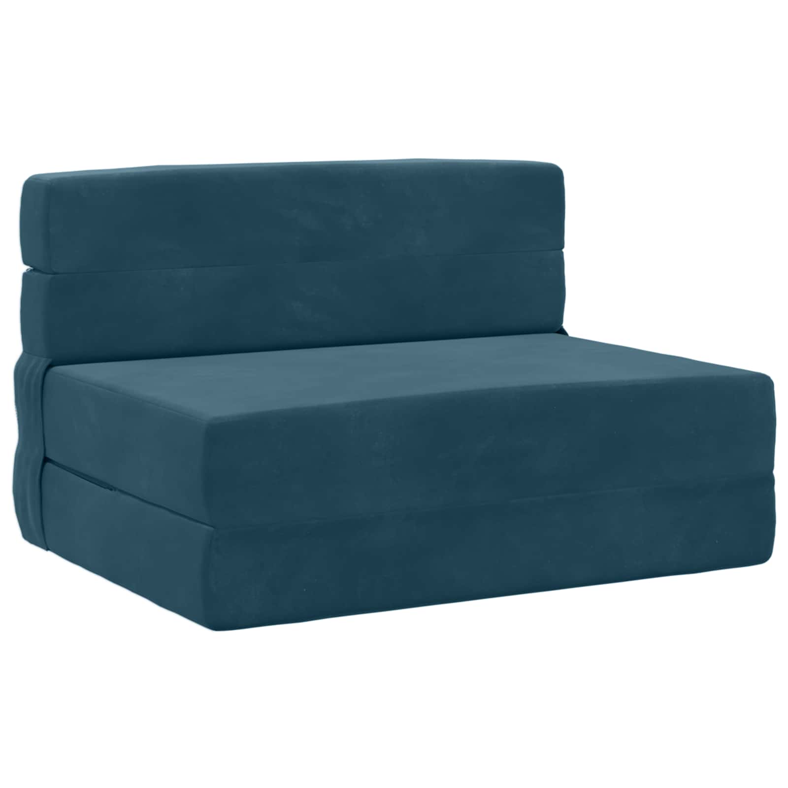 Sofa na razvlačenje Plava 100 x 80 x 60 cm Tkanina