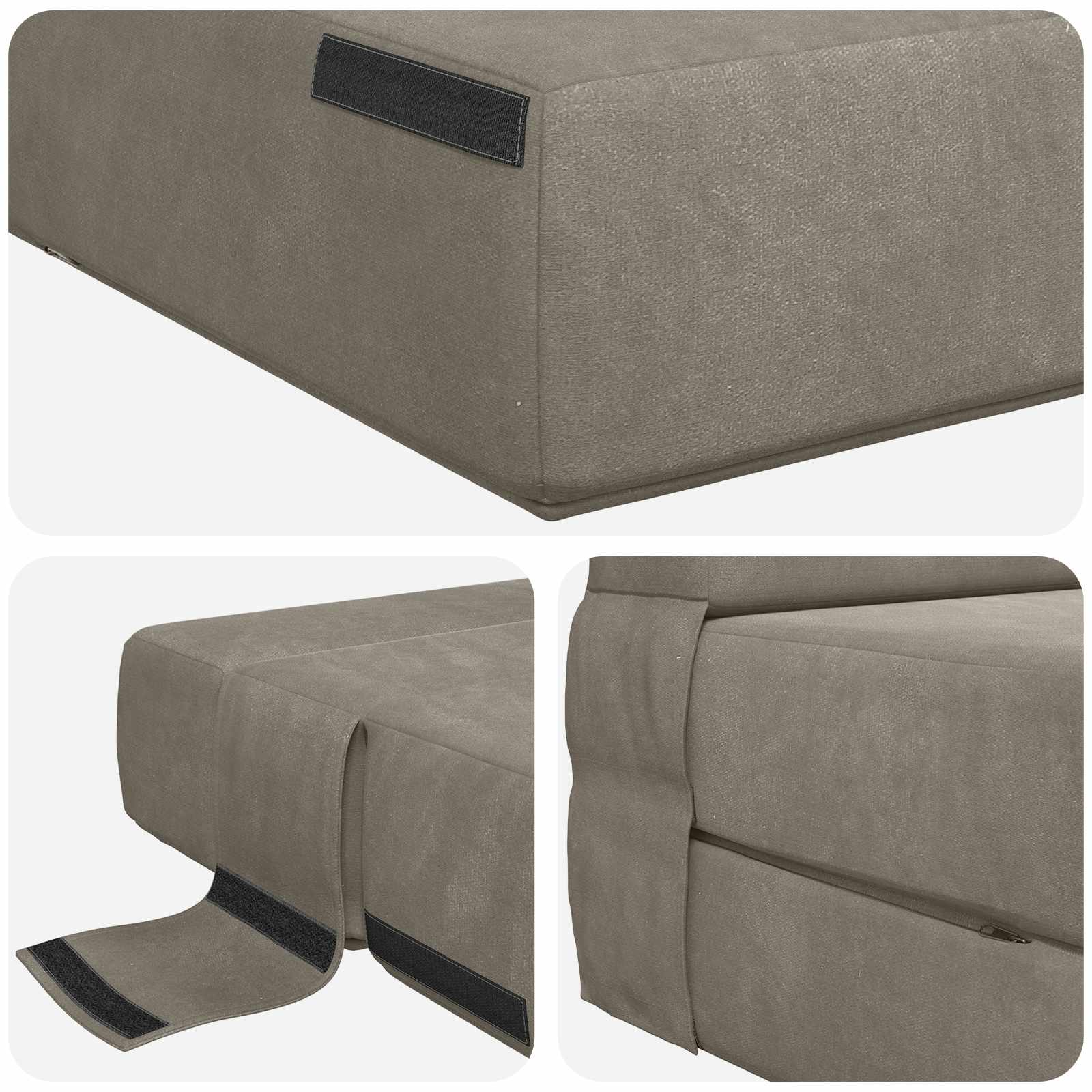 Sofa na razvlačenje Svjetlosiva 100 x 80 x 60 cm Tkanina