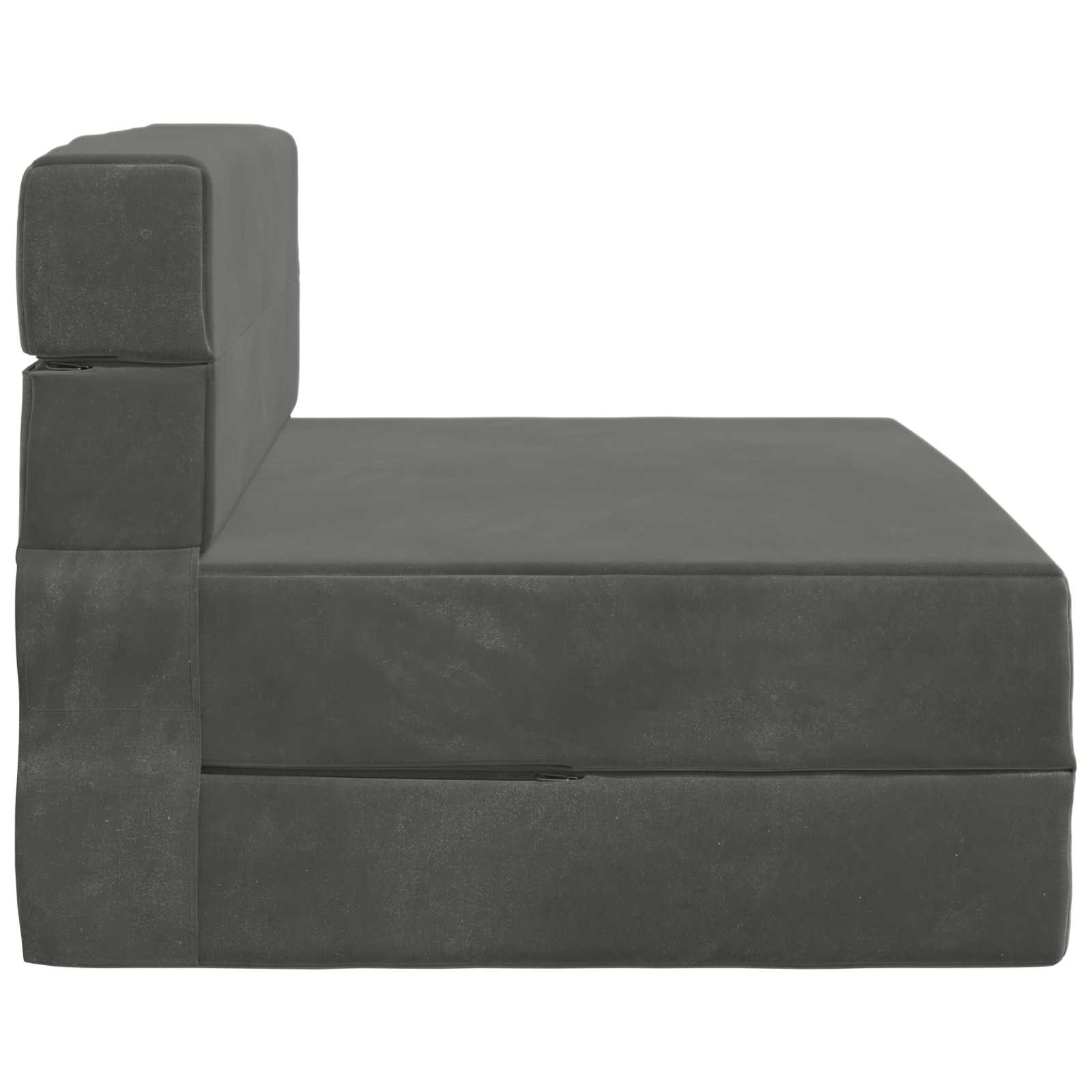 Sofa na razvlačenje Tamnosiva 100 x 80 x 60 cm Tkanina