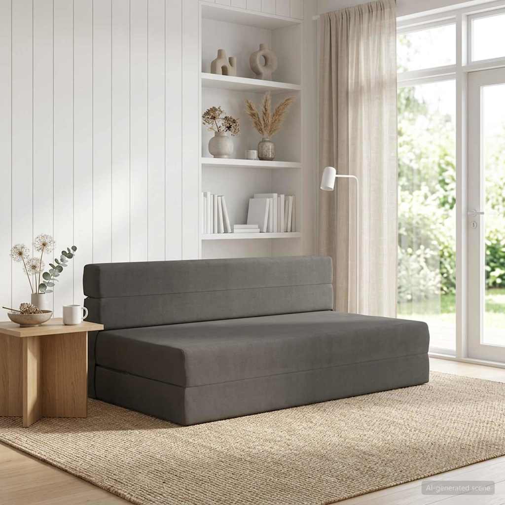Sofa na razvlačenje Tamnosiva 152 x 86,5 x 60 cm Tkanina