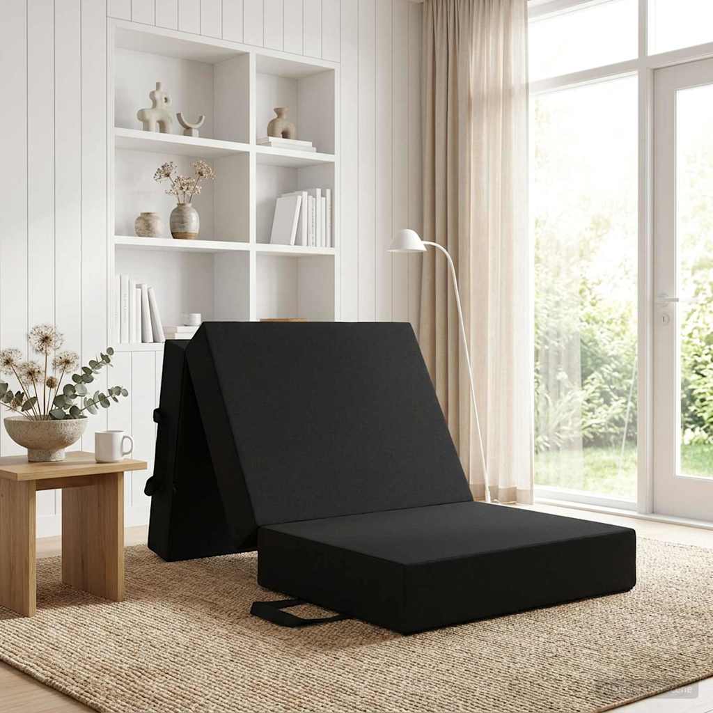 Sofa na razvlačenje 75 x 67 x 45 cm Crna