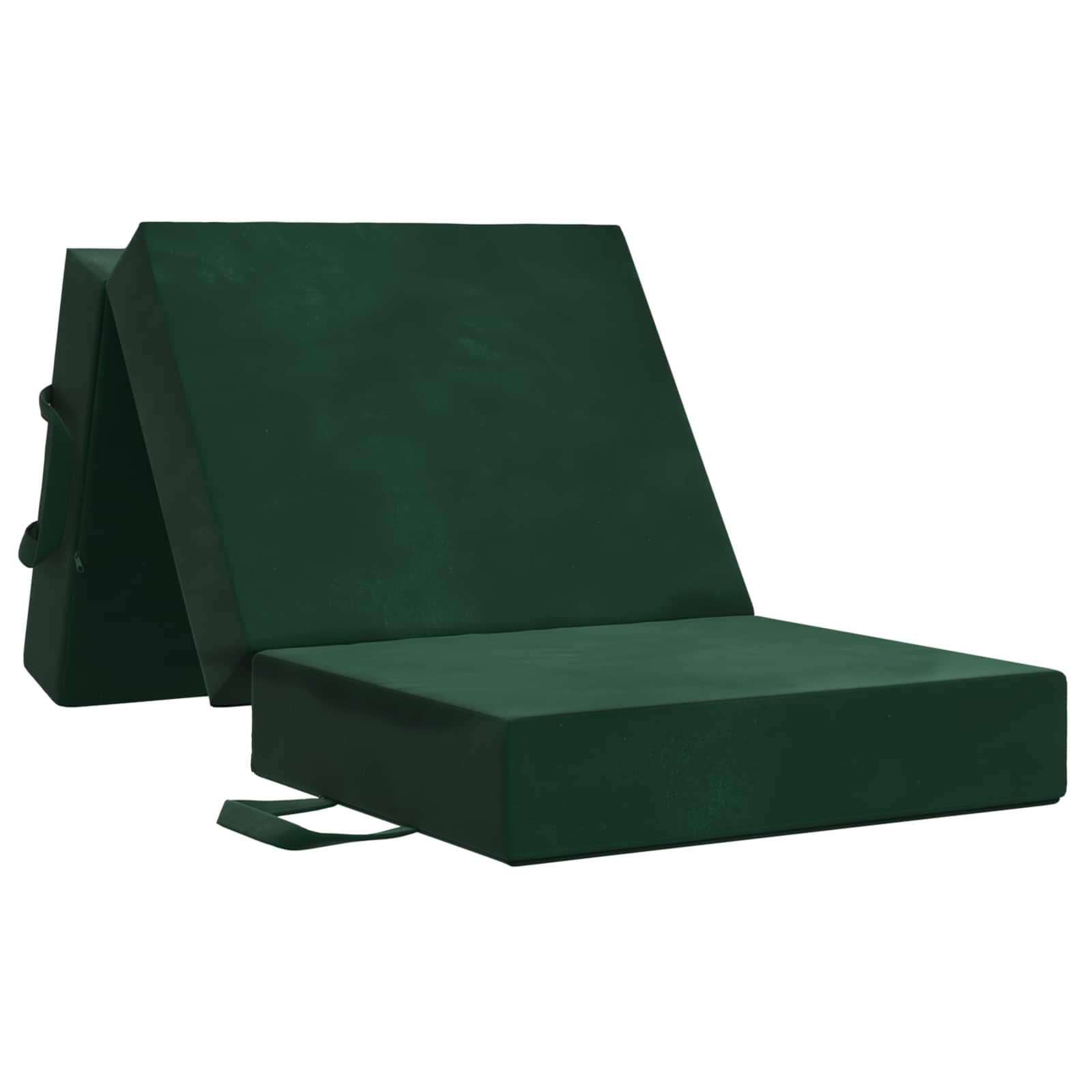 Sofa na razvlačenje 90 x 63 x 45 cm Tamnozelena