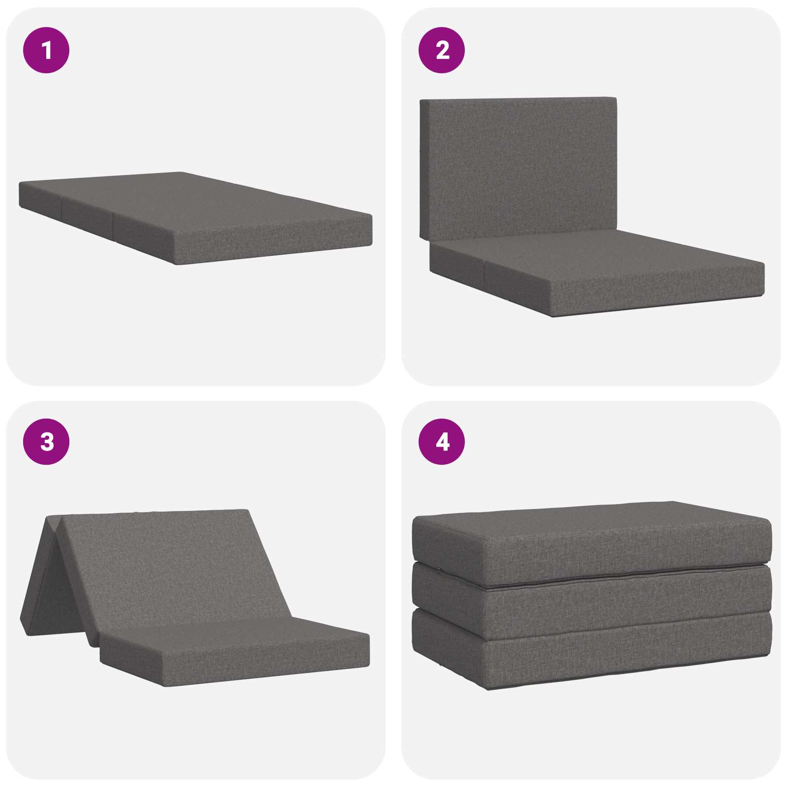 Sofa na razvlačenje 80 x 67 x 45 cm Svjetlosiva