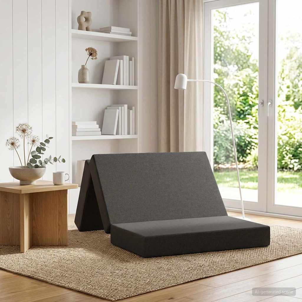 Sofa na razvlačenje 90 x 67 x 45 cm Tamnosiva