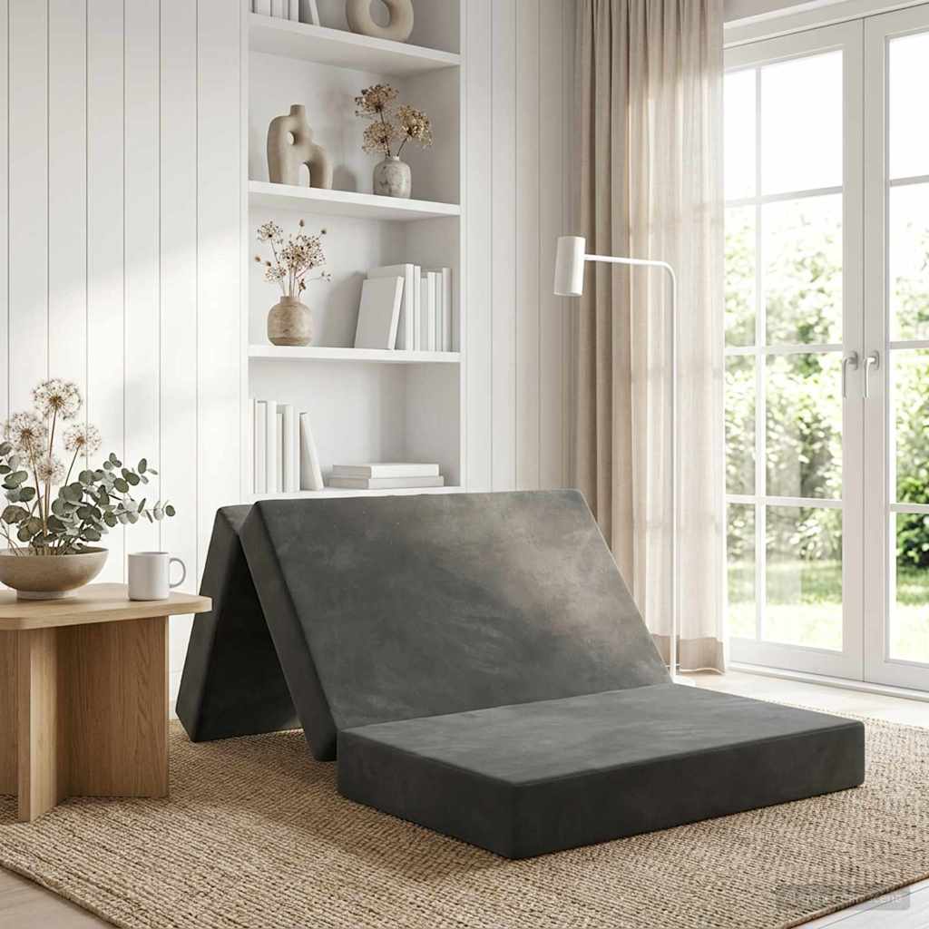 Sofa na razvlačenje 100 x 67 x 45 cm Tamnosiva