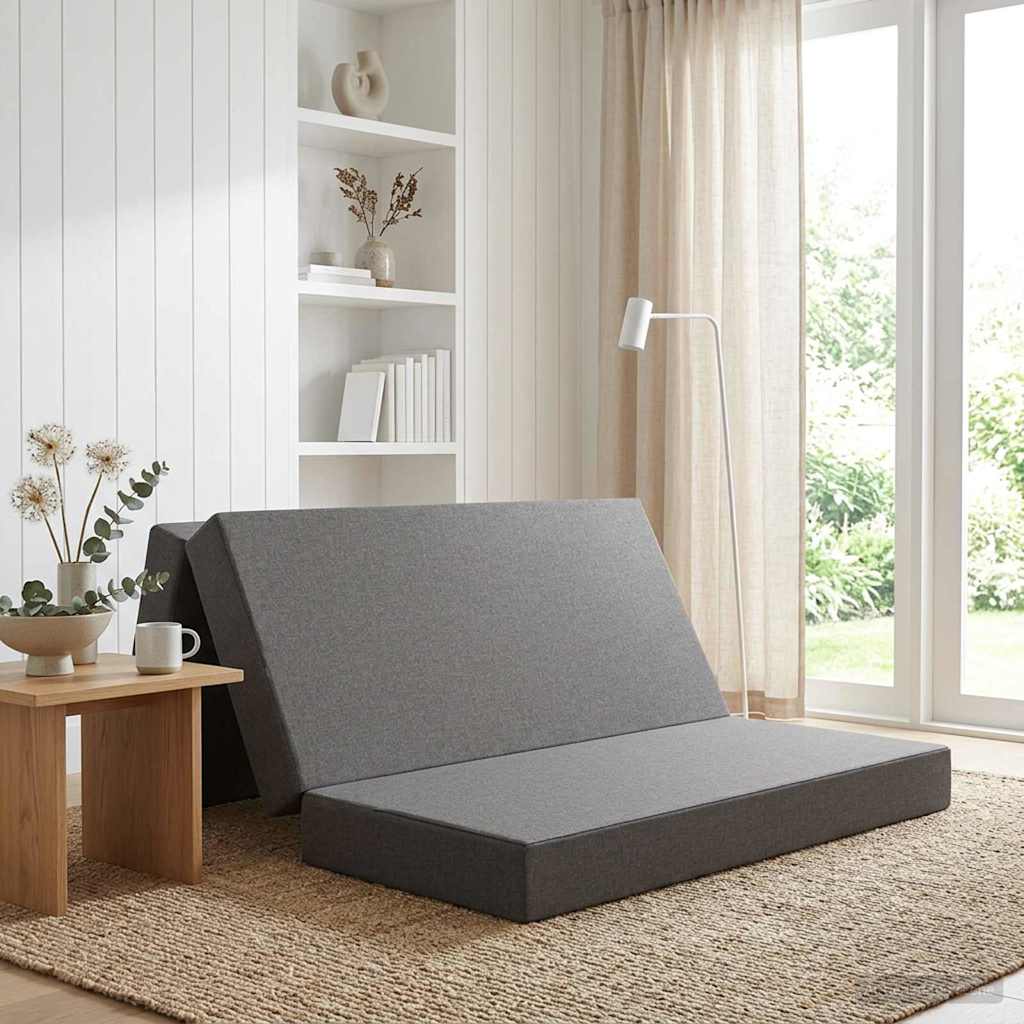 Sofa na razvlačenje 160 x 67 x 45 cm Svjetlosiva