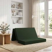 Sofa na razvlačenje 160 x 67 x 45 cm Tamnozelena