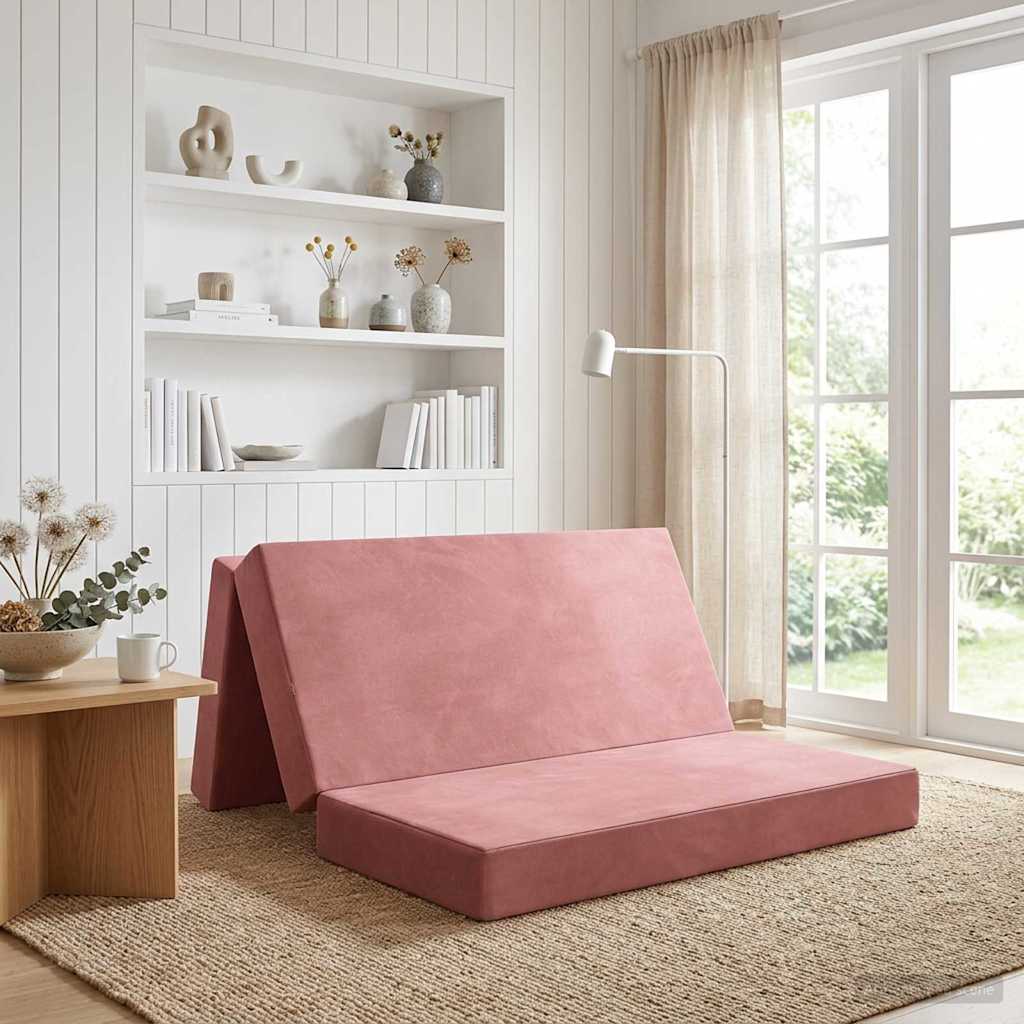 Sofa na razvlačenje 160 x 67 x 45 cm Ružičasta