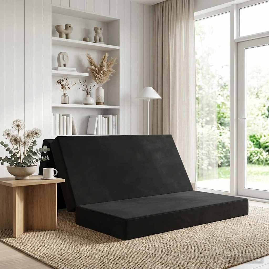 Sofa na razvlačenje 140 x 67 x 45 cm Crna