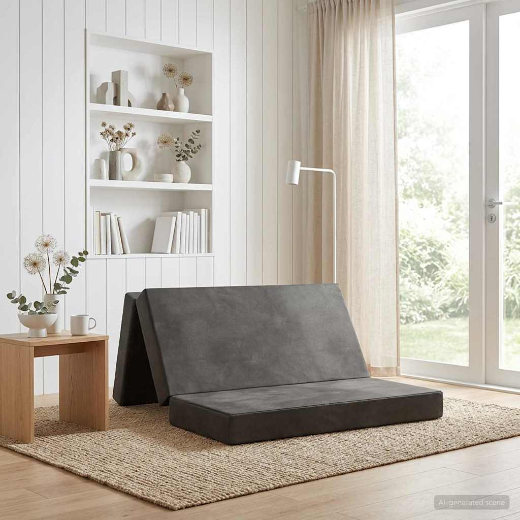 Sofa na razvlačenje 200 x 67 x 45 cm Svjetlosiva