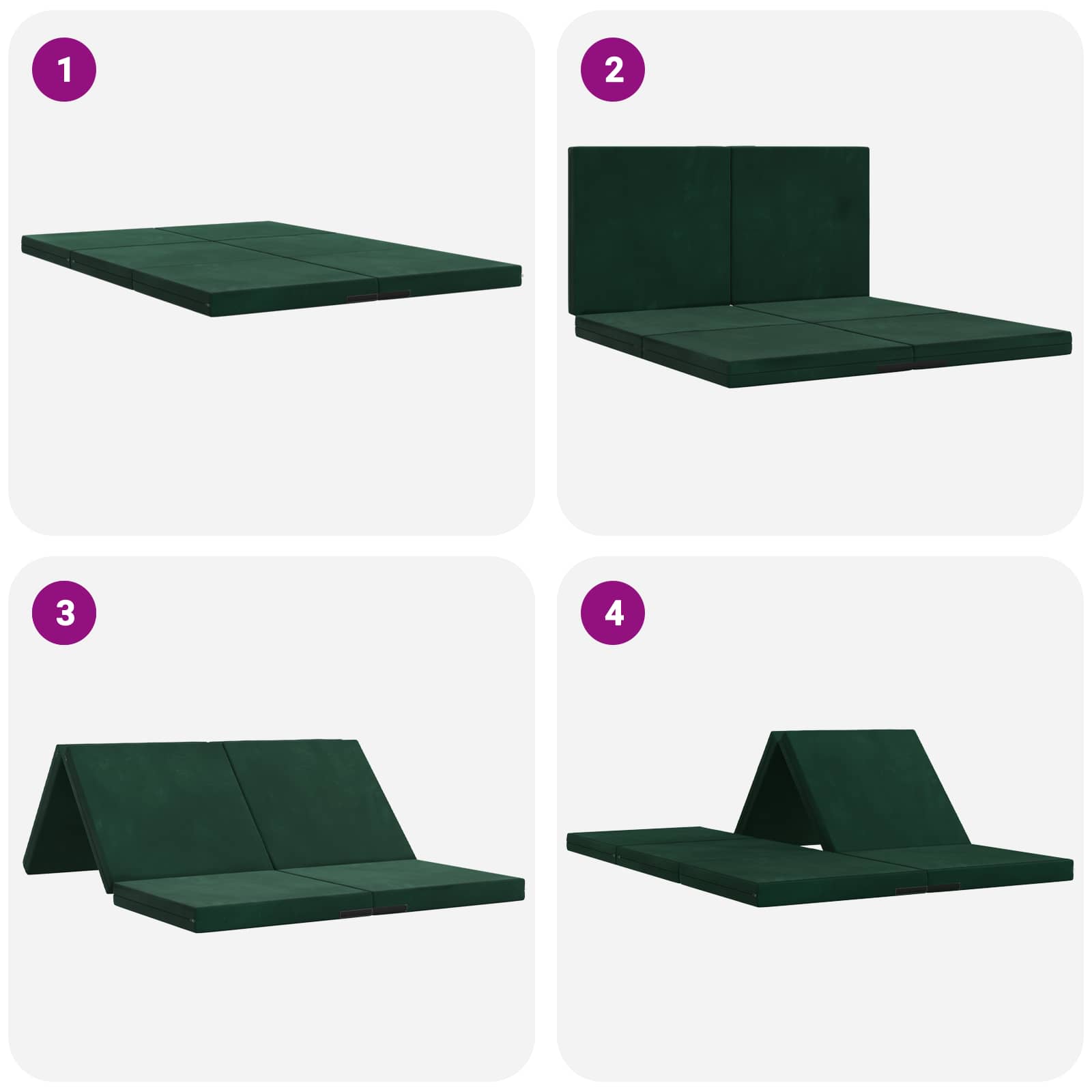 Sofa na razvlačenje 140 x 67 x 45 cm Tamnozelena