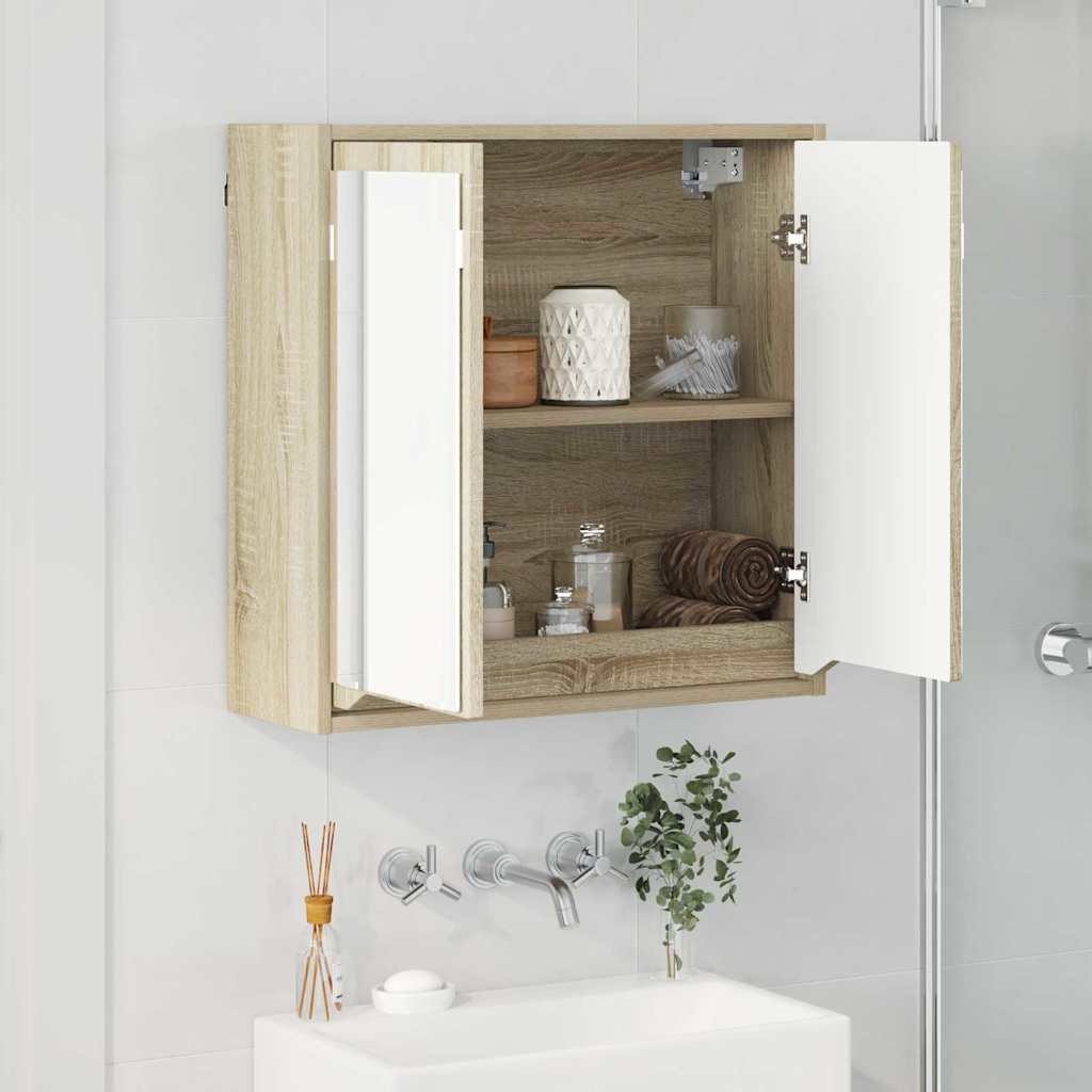 Kupaonski ormar s ogledalom Zidne Sonoma hrast 60 x 20 x 60 cm