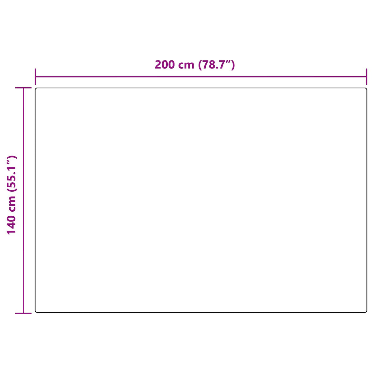 Protuklizni tepih od umjetnog zečjeg krzna OLITE Bijela 140 x 200 cm