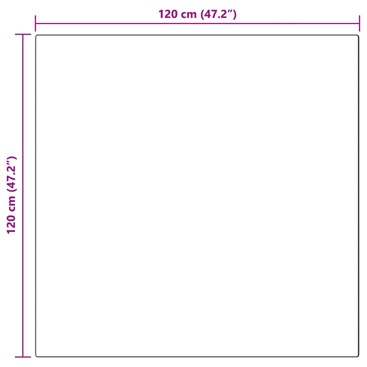Protuklizni tepih od umjetnog zečjeg krzna OLITE Bijela 120 x 120 cm