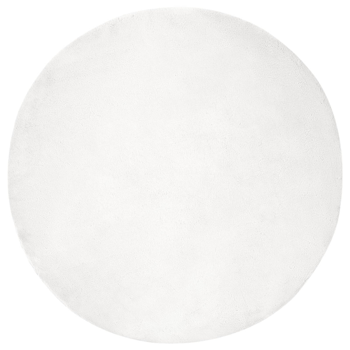 Protuklizni tepih od umjetnog zečjeg krzna OLITE Bijela Ø 100 cm