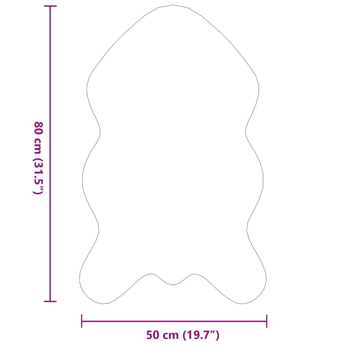 Protuklizni tepih od umjetnog zečjeg krzna OLITE Ružičasta 50 x 80 cm