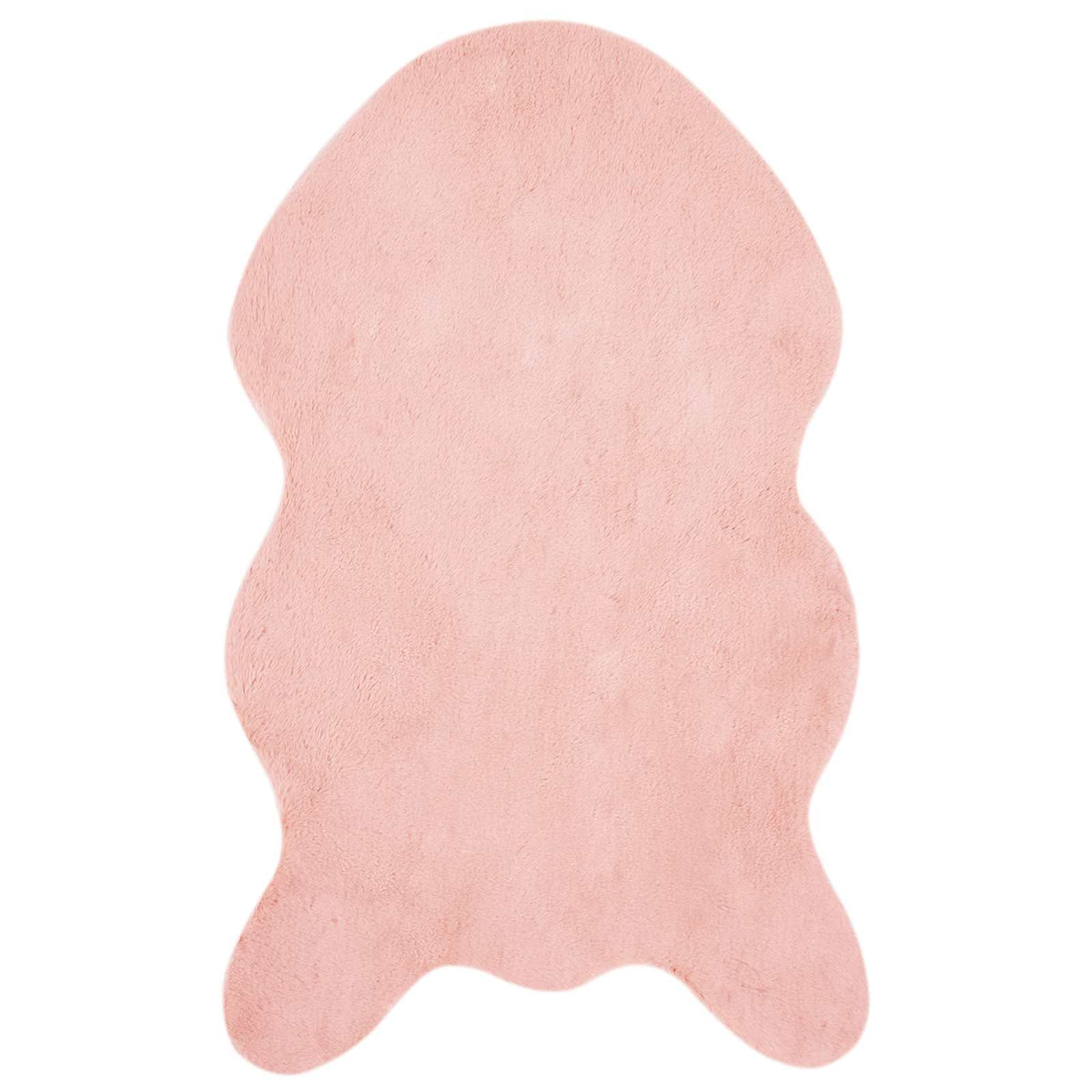 Protuklizni tepih od umjetnog zečjeg krzna OLITE Ružičasta 50 x 80 cm
