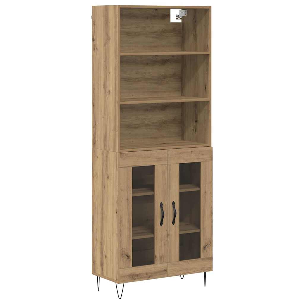 Highboard 2 pcs Umjetnički hrast Konstruirano drvo
