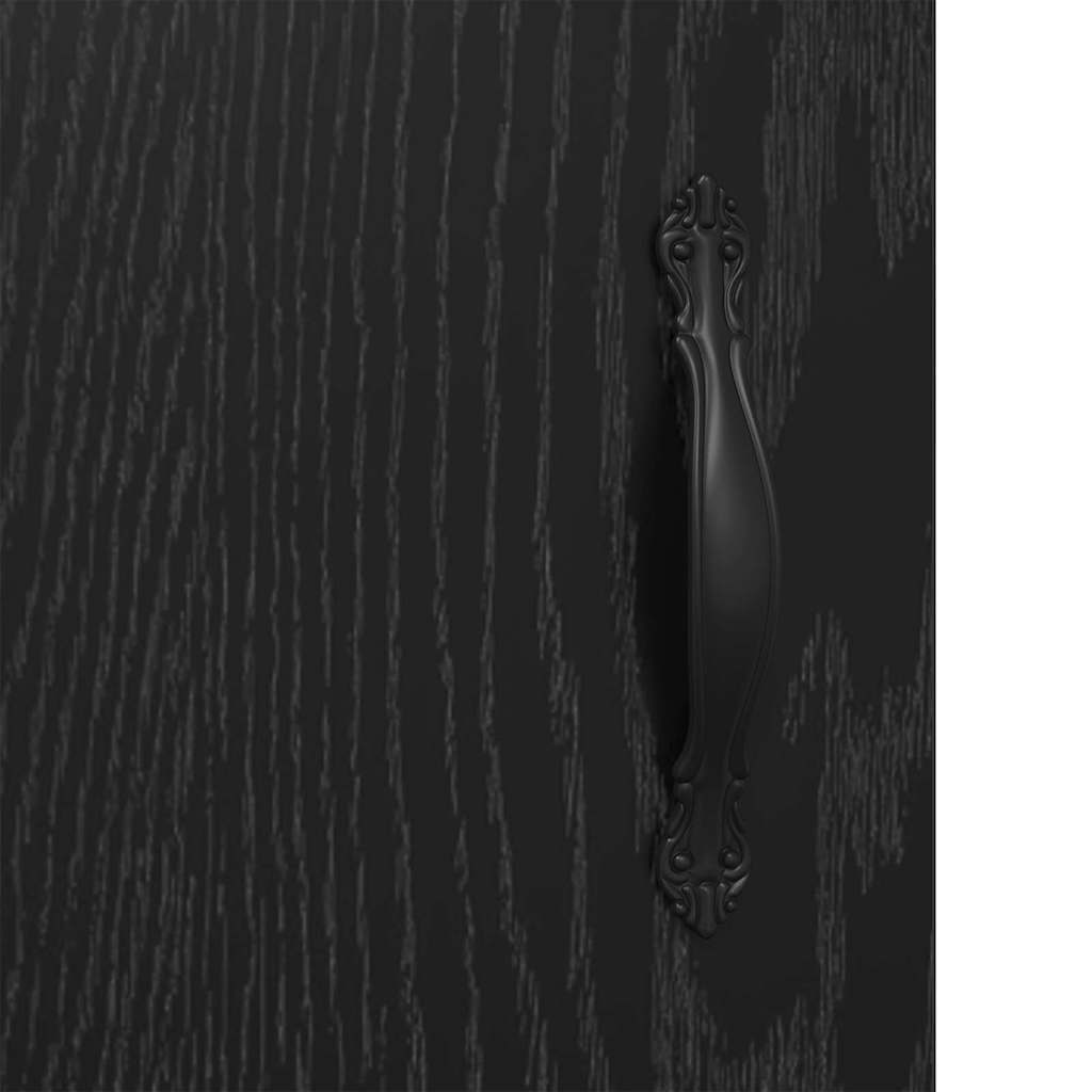 Highboard 2 pcs Crni hrast Konstruirano drvo