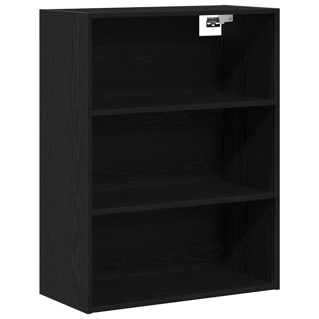 Highboard 2 pcs Crni hrast Konstruirano drvo
