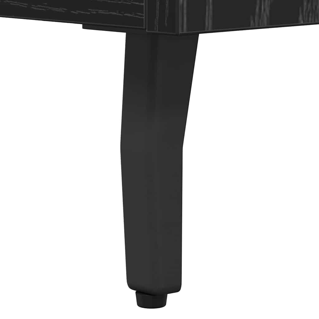 Highboard 2 pcs Crni hrast Konstruirano drvo