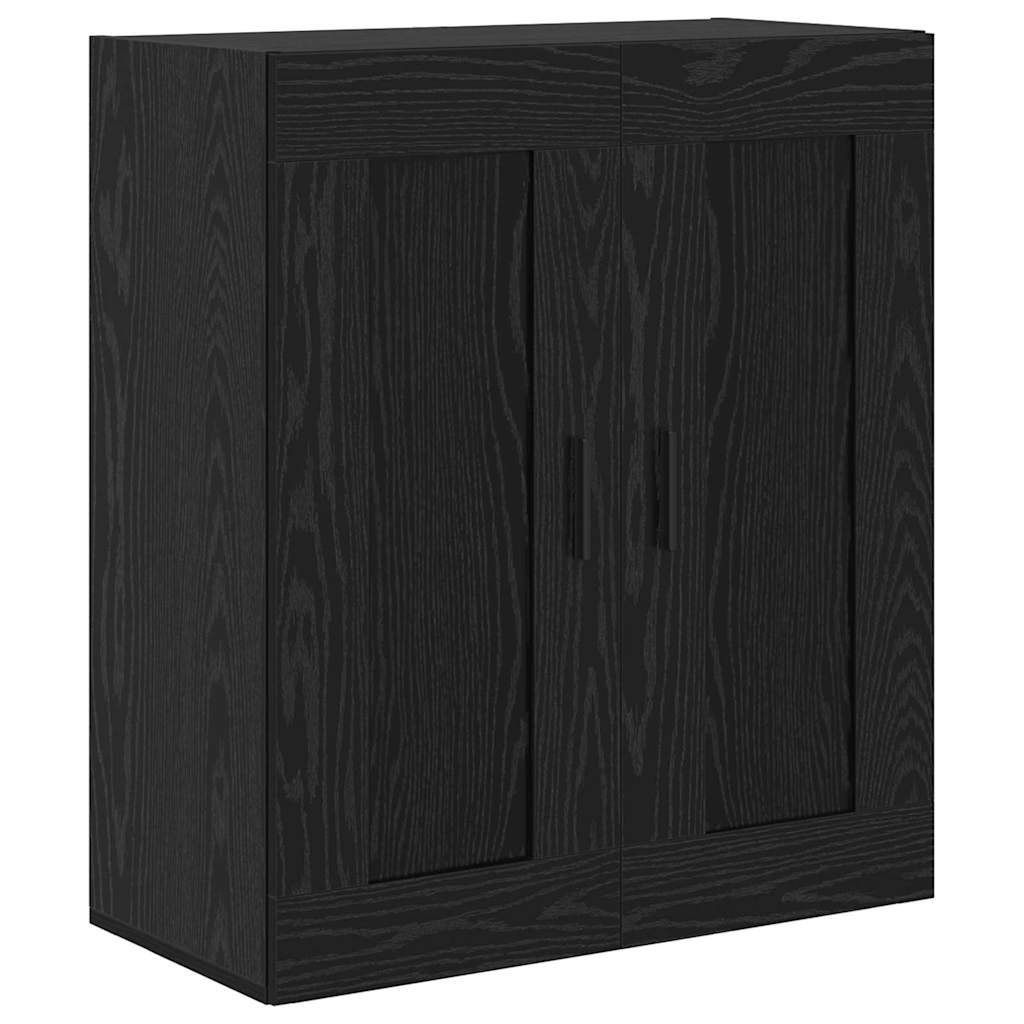 Highboard 2 pcs Crni hrast Konstruirano drvo
