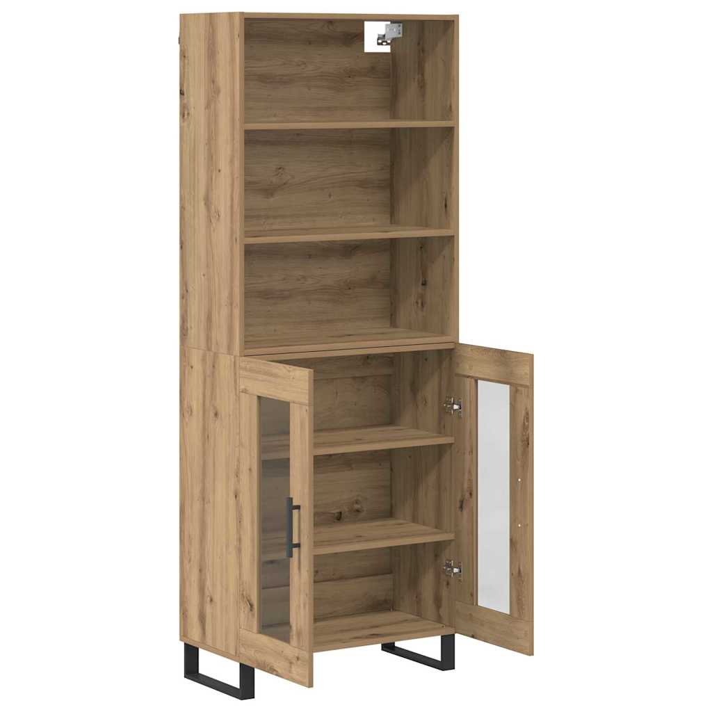 Highboard 2 pcs Umjetnički hrast Konstruirano drvo