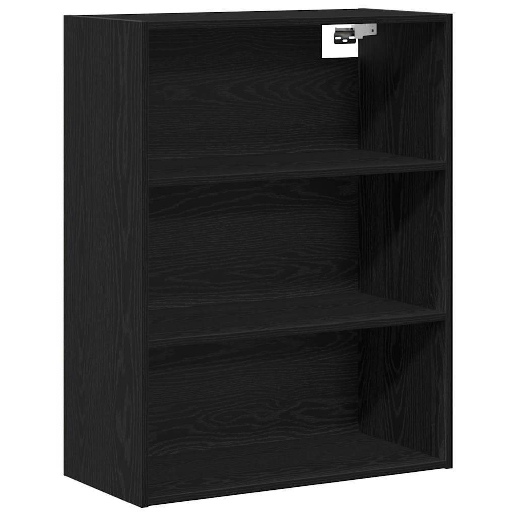 Highboard 2 pcs Crni hrast Konstruirano drvo