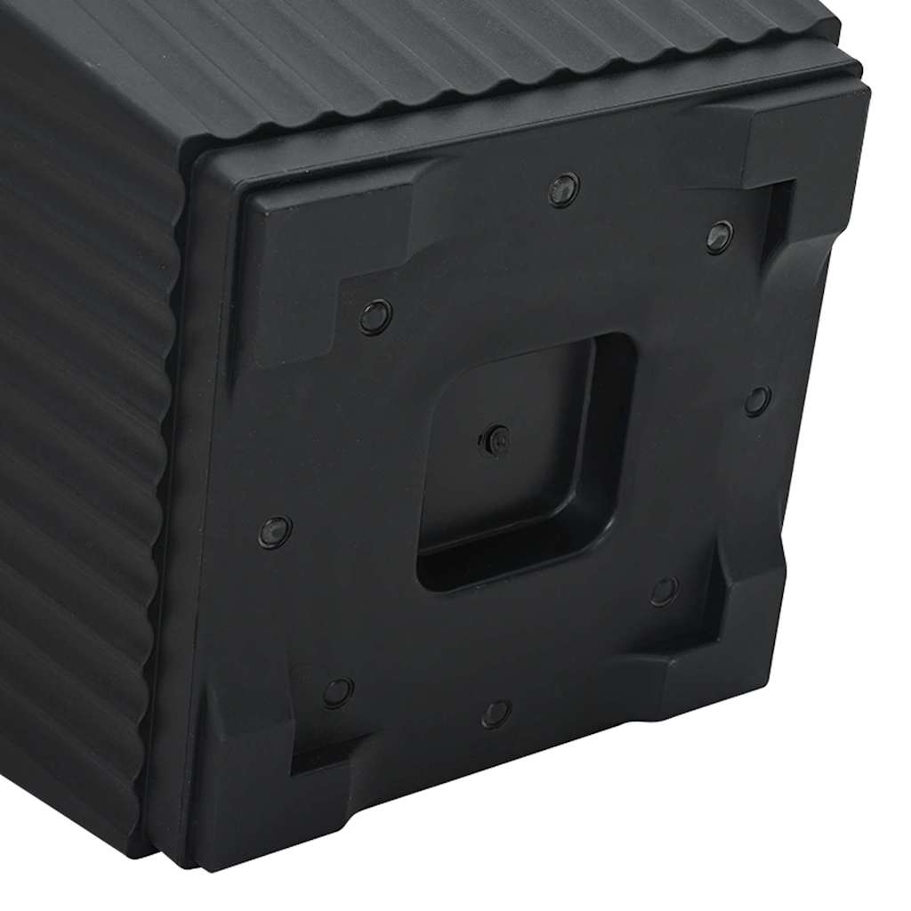 Kvadratna saksija za cvijeće 6 pcs Crna 33 x 33 x 26 cm