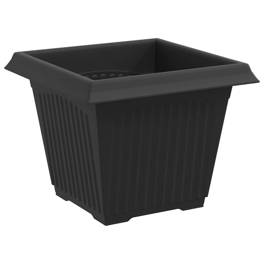 Kvadratna saksija za cvijeće 6 pcs Crna 33 x 33 x 26 cm