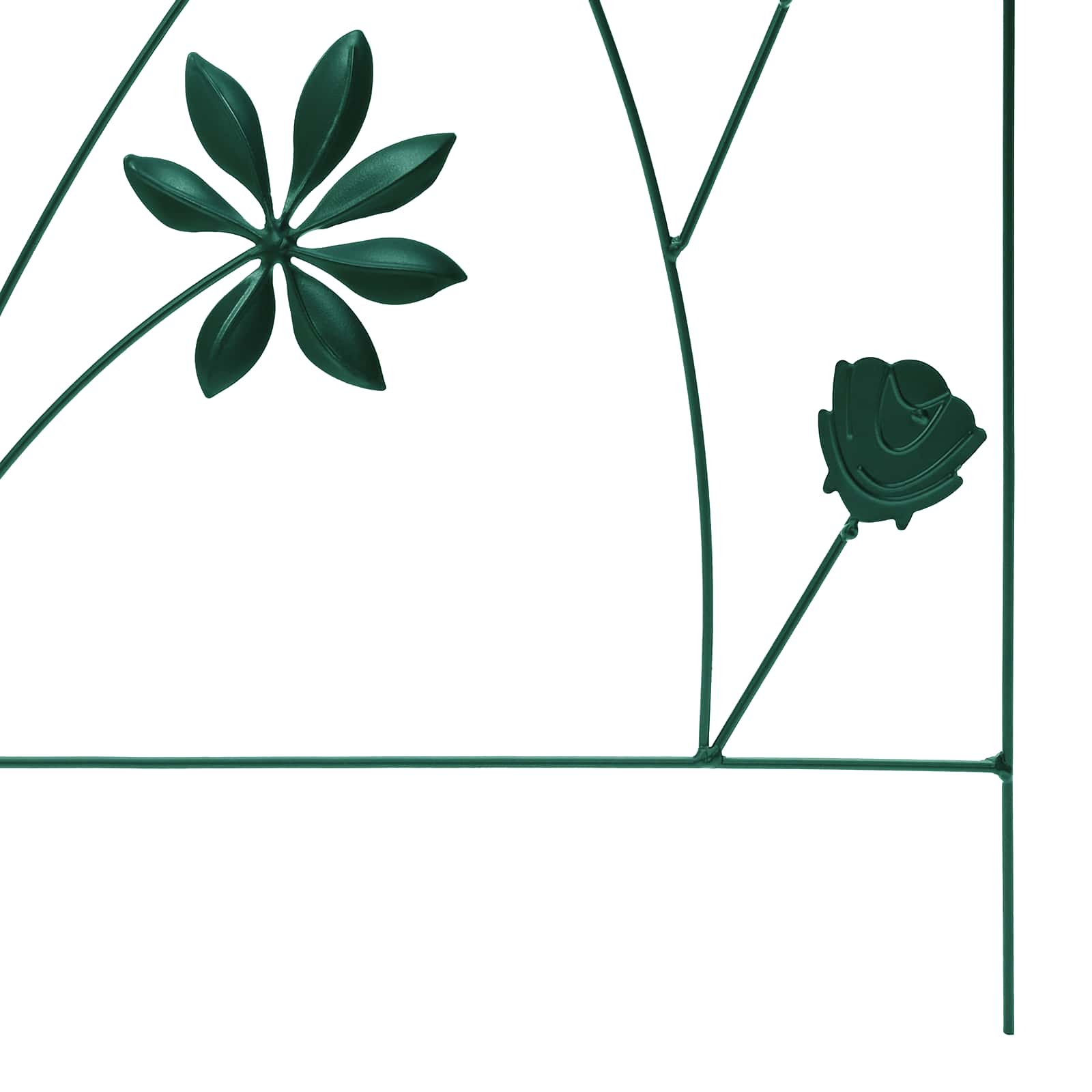 Vrtna Ograda 3 pcs Zelena 112 x 39,5 cm Čelik