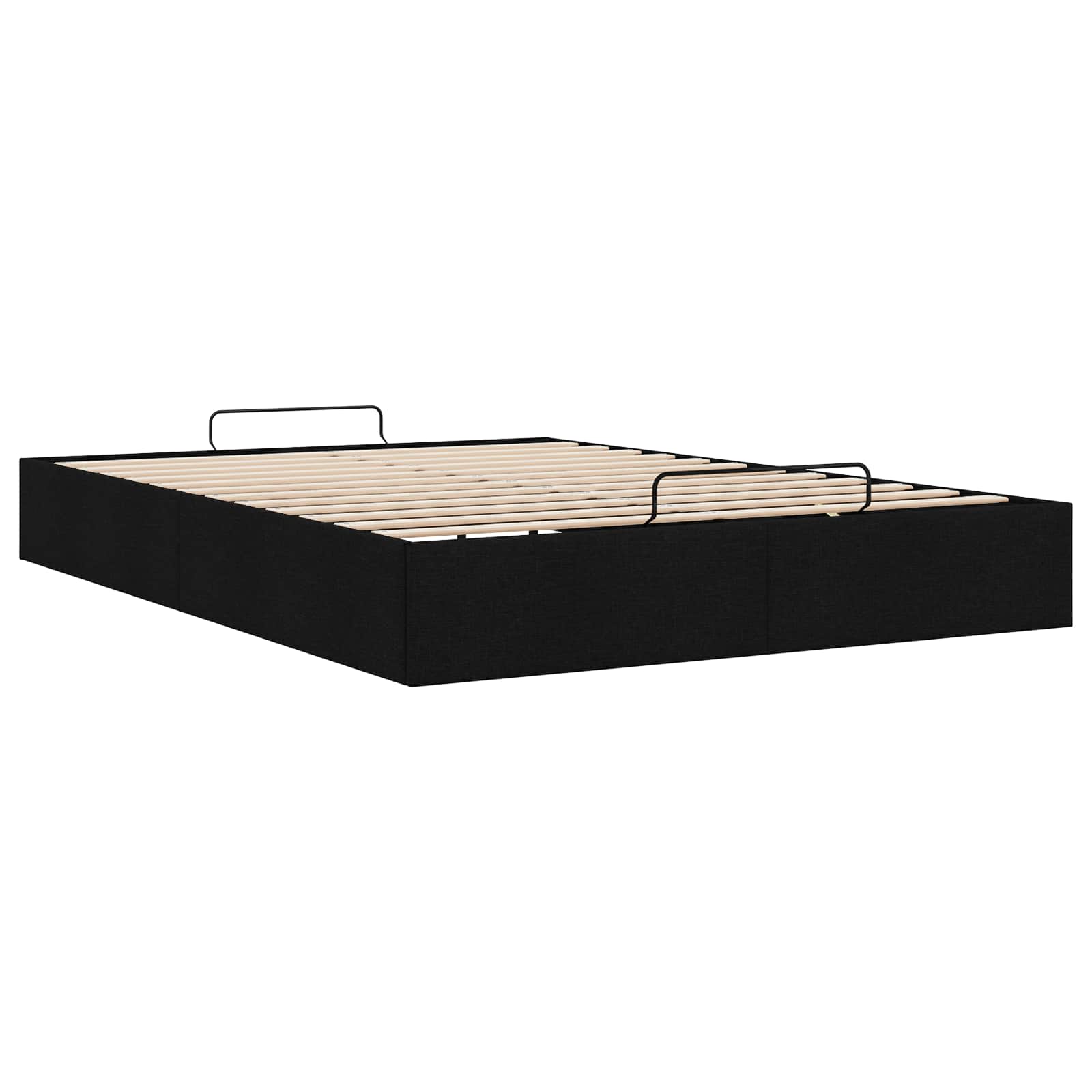 Otomanski krevet Crna 153 x 203 cm Tkanina