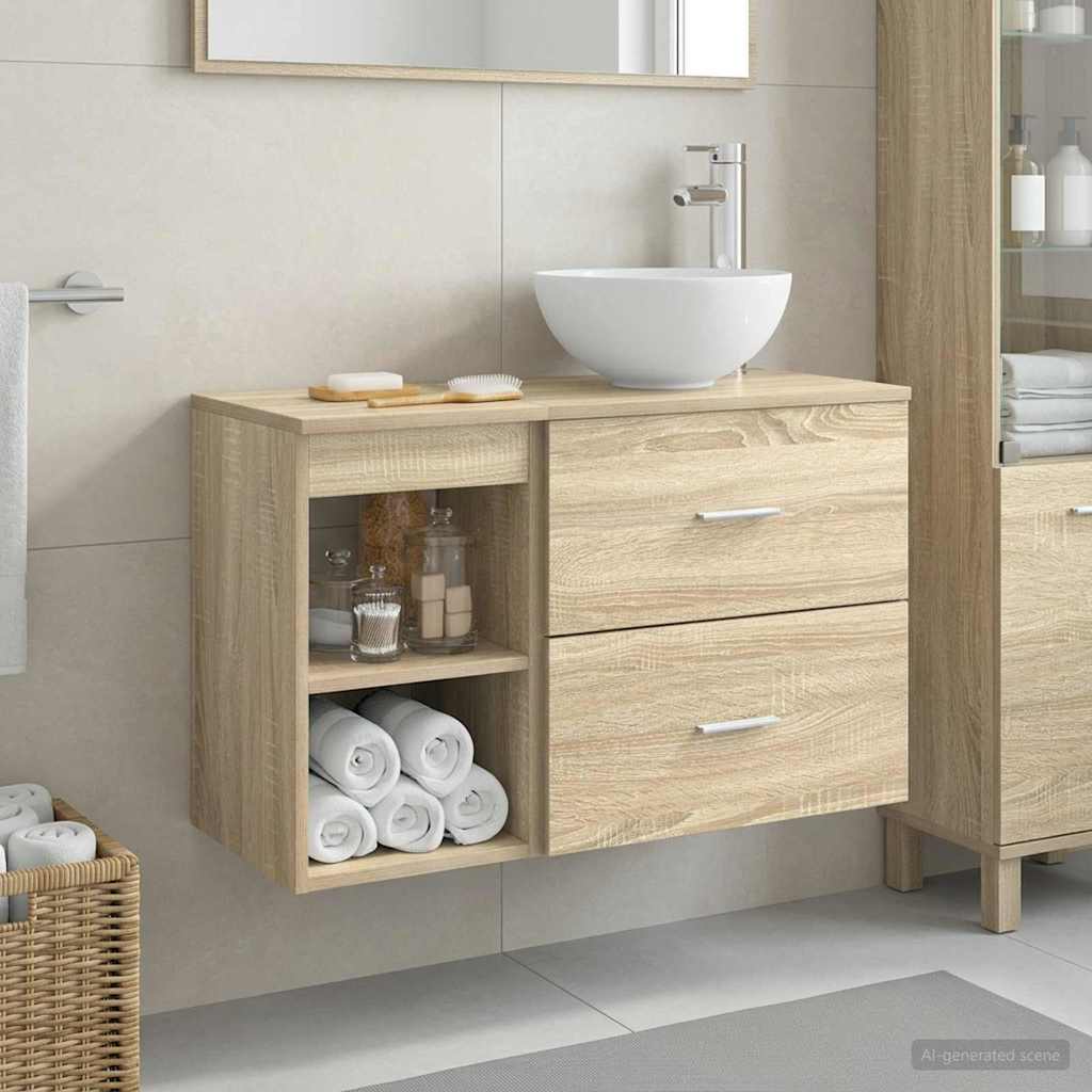 Set namještaja za kupaonicu 2 pcs Hrast sonoma