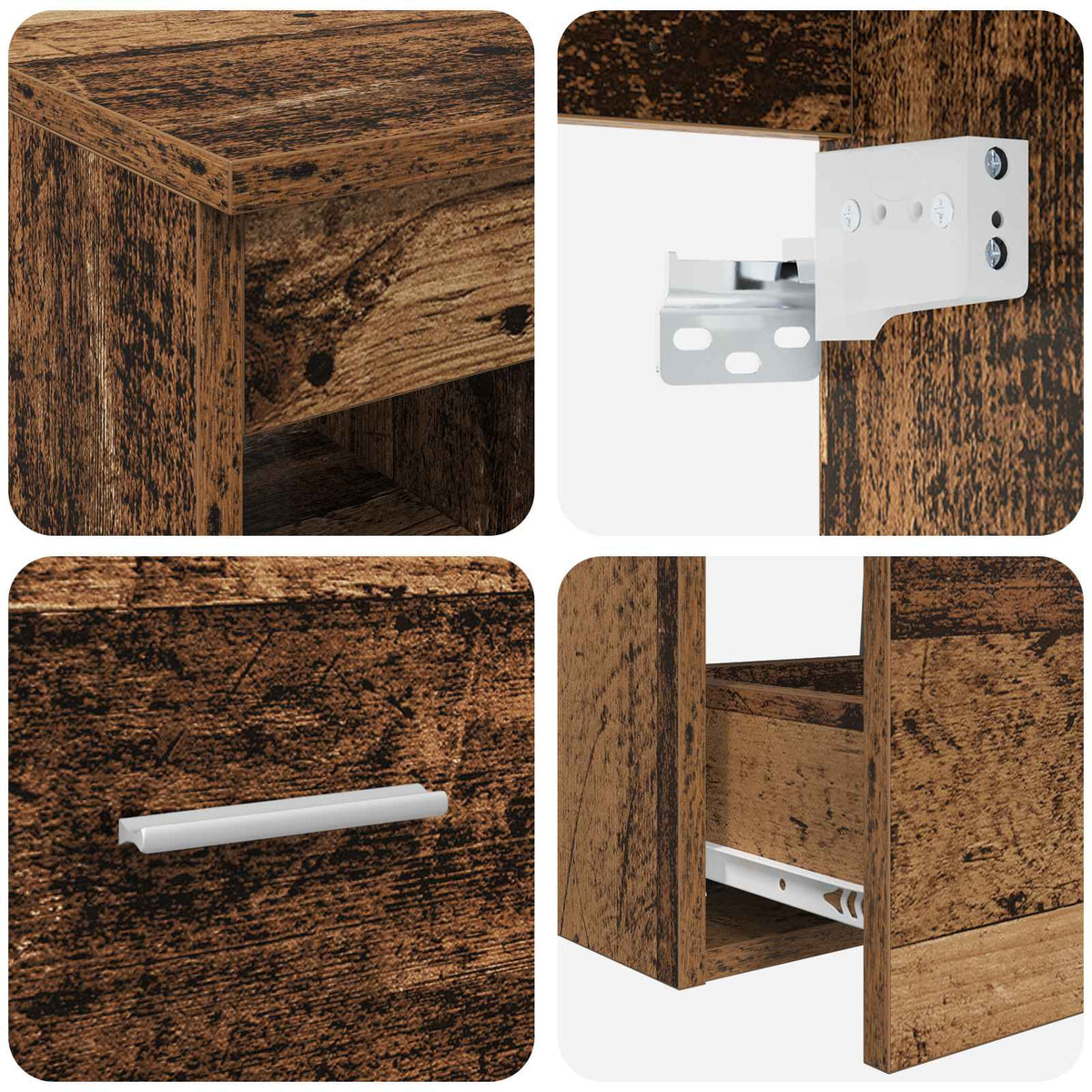 Set namještaja za kupaonicu 2 kom. Staro drvo Konstruirano drvo Smeđa 49,5 x 41 x 80 cm