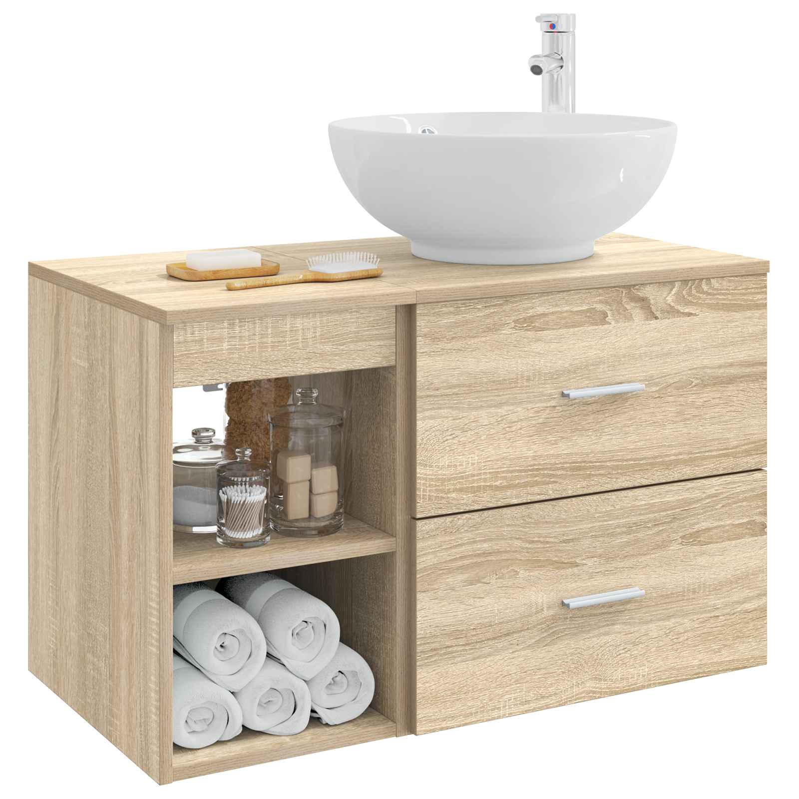Set namještaja za kupaonicu 2 pcs Hrast sonoma