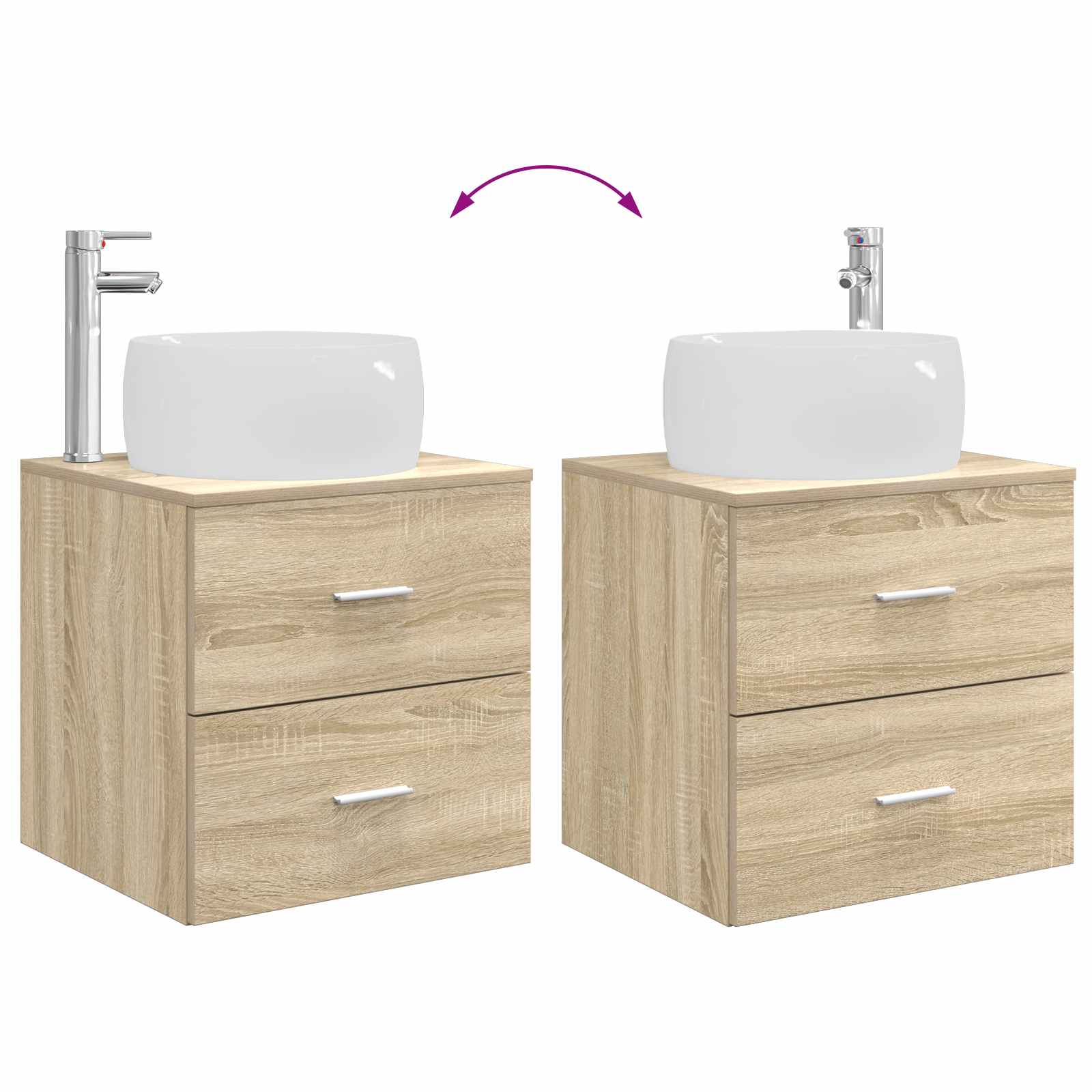 Set namještaja za kupaonicu 2 pcs Hrast sonoma