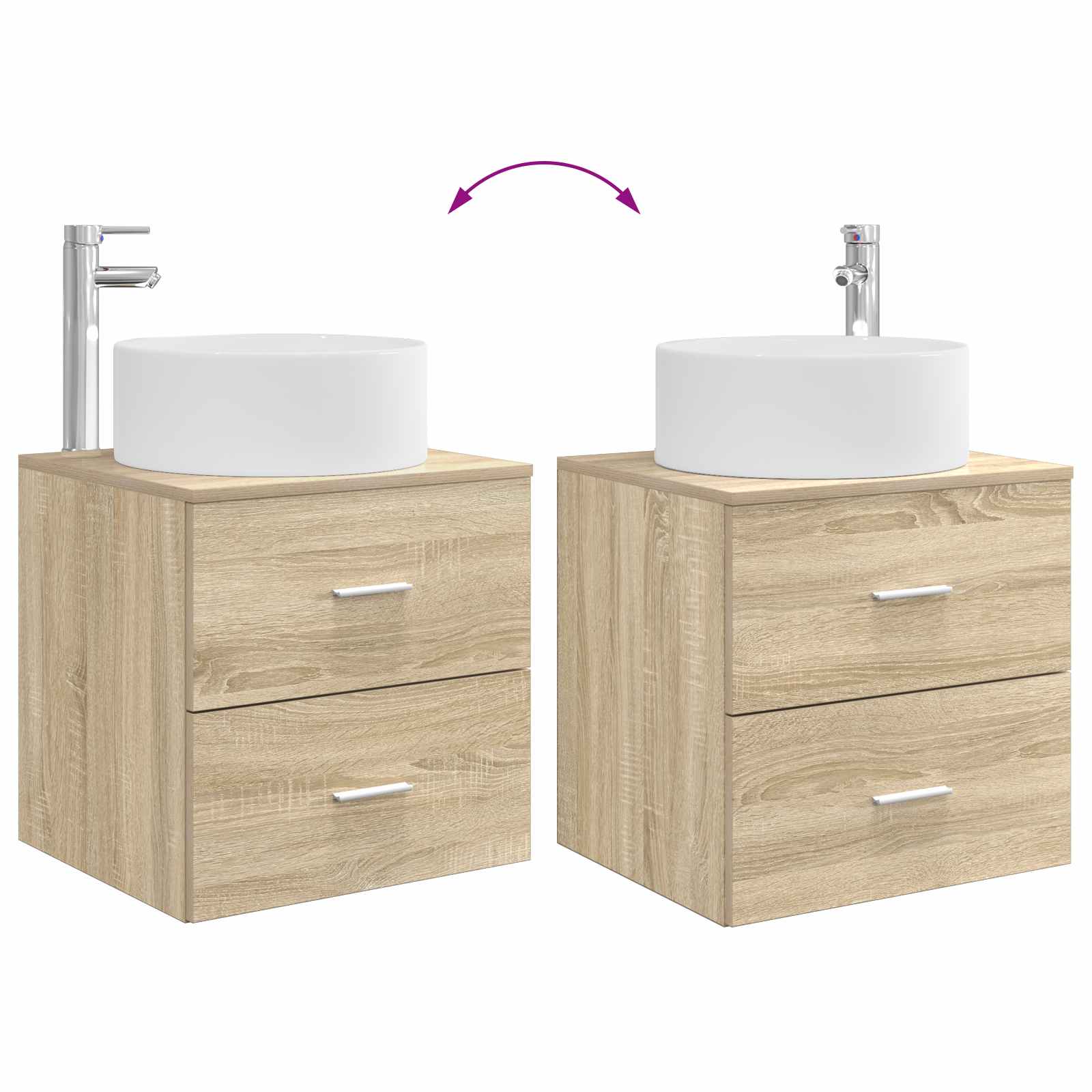 Set namještaja za kupaonicu 2 pcs Hrast sonoma