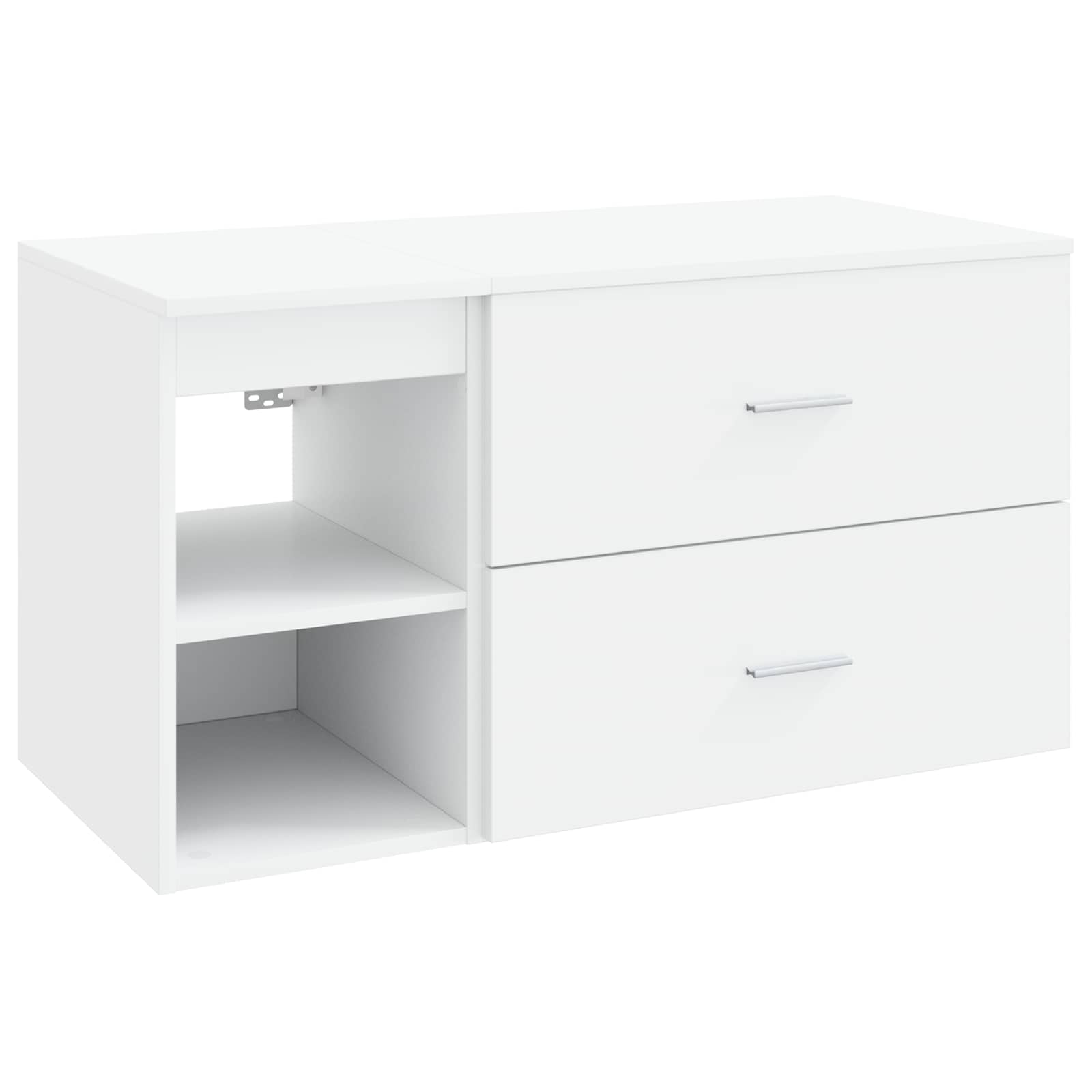 Set namještaja za kupaonicu 2 pcs Bijela Konstruirano drvo
