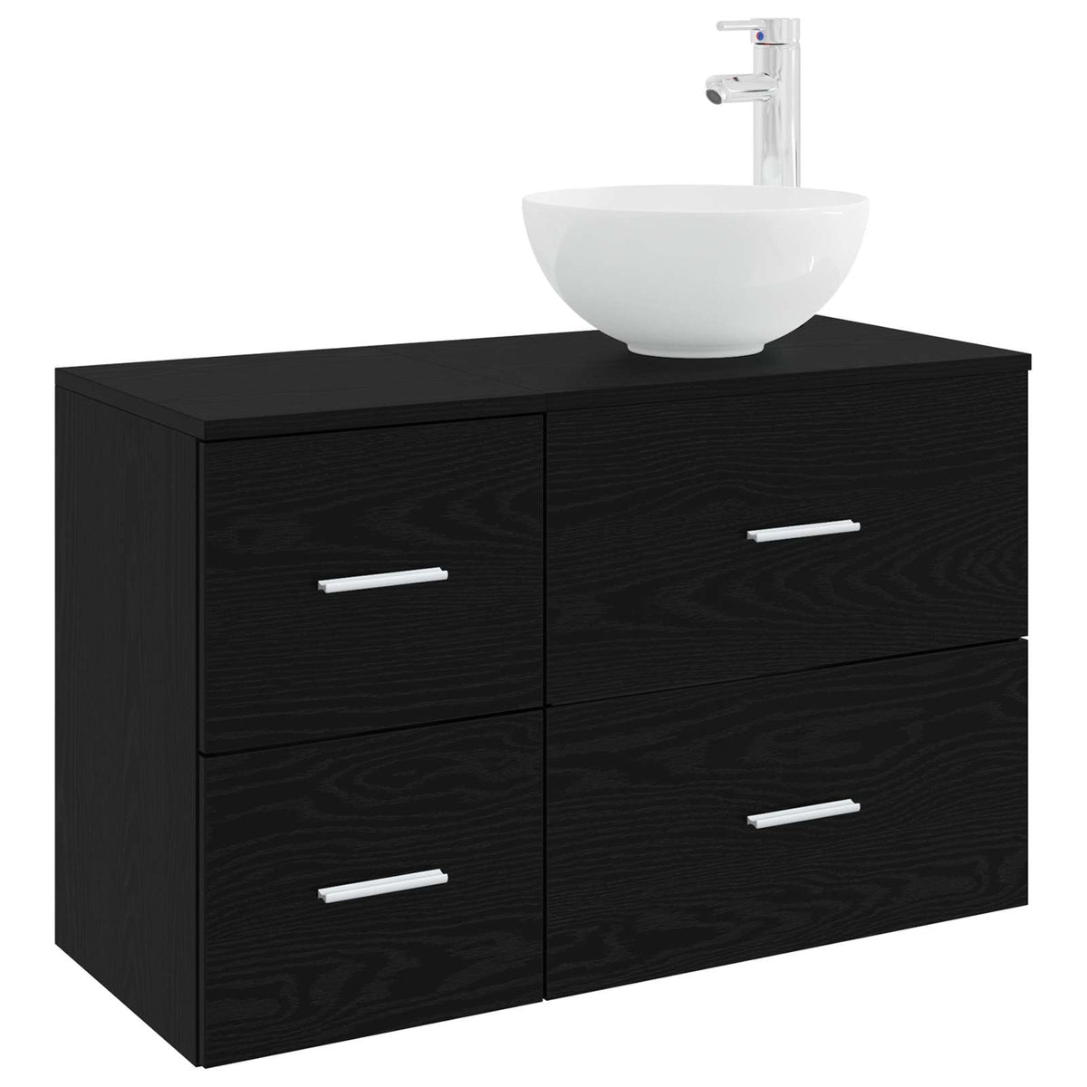 Set namještaja za kupaonicu 2 kom. Crni hrast 49,5 x 35 x 80 cm