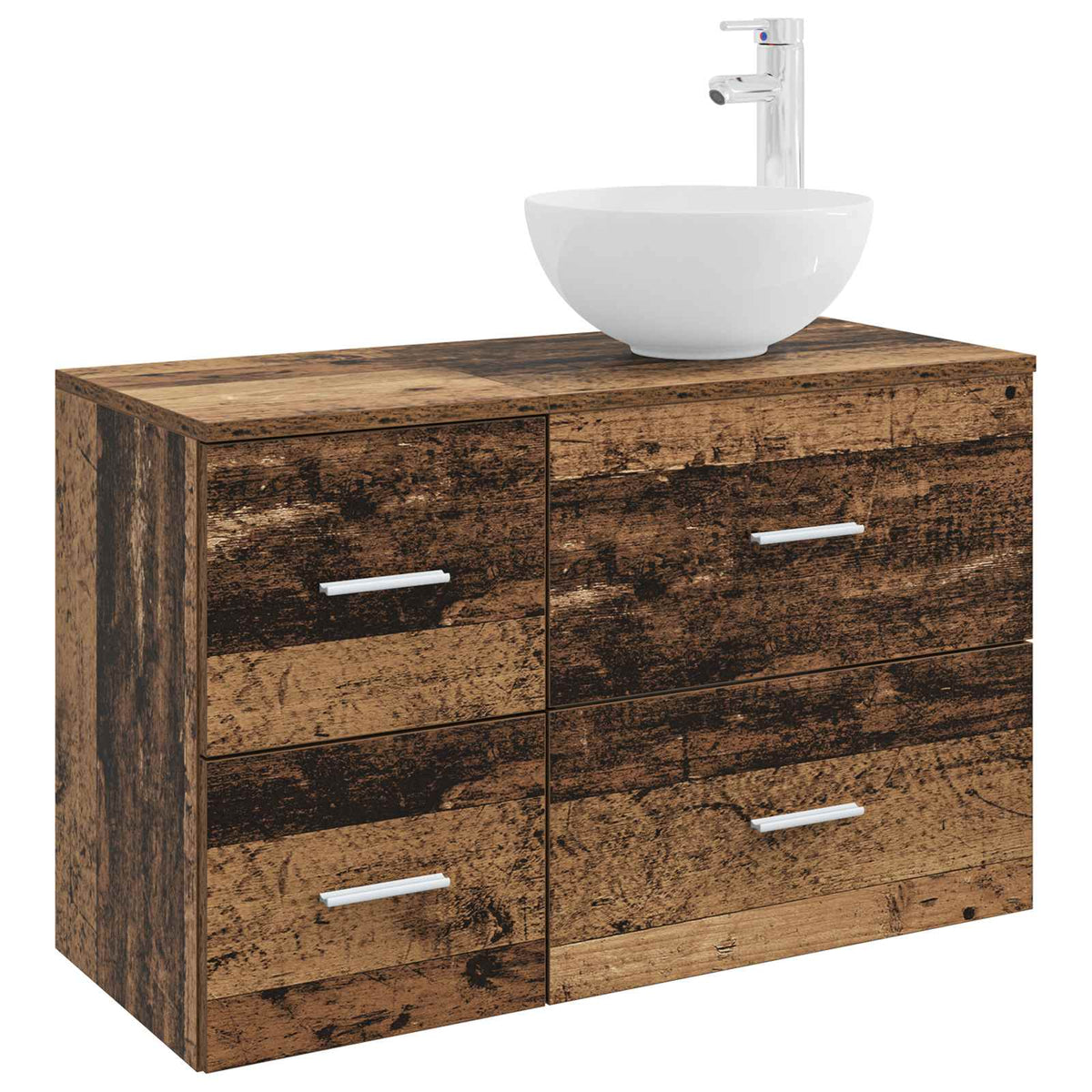 Set namještaja za kupaonicu 2 kom. Staro drvo Konstruirano drvo Smeđa 49,5 x 35 x 80 cm